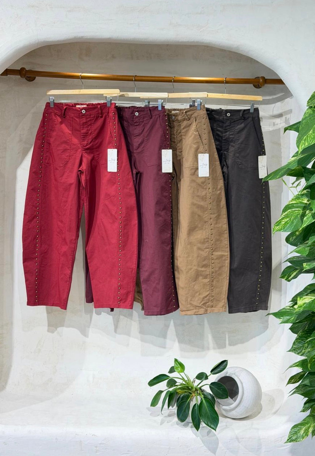 Barrel Pants with Studs