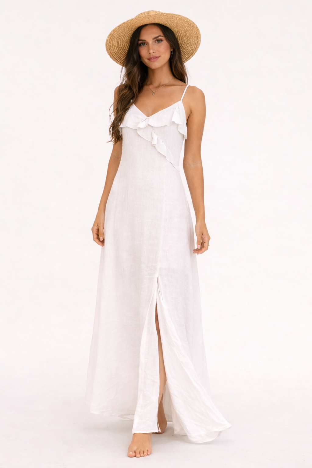 Amalfi Ruffle Maxi Dress – Made in Italy 🇮🇹