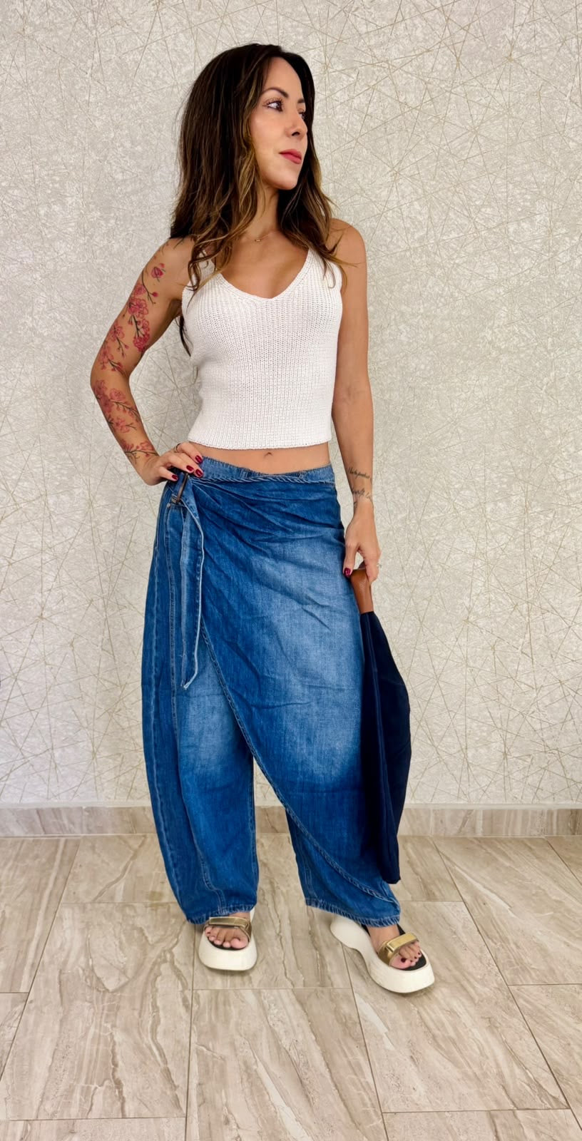 Buckle Wrap Jeans - Marca Italiana 🇮🇹