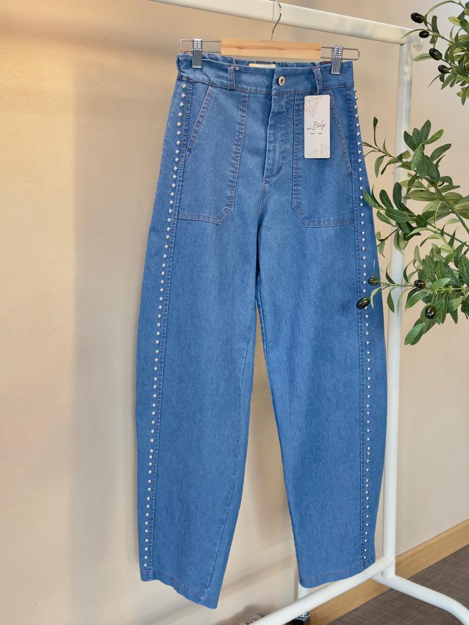 Barrel Pants with Studs