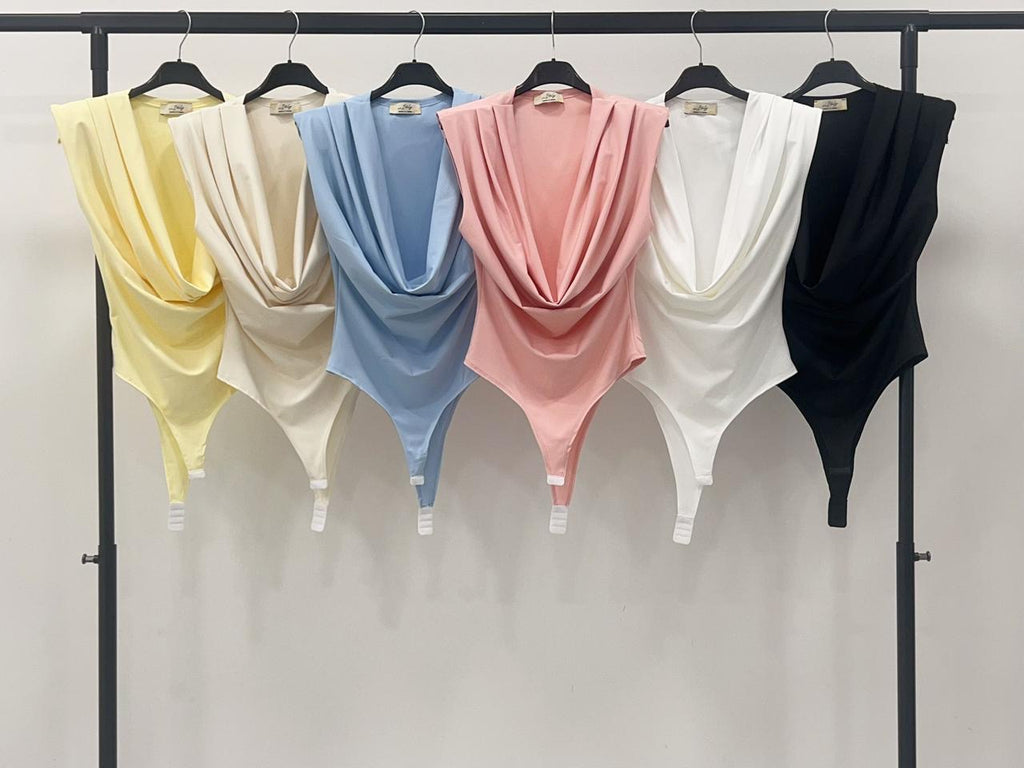 Bodysuit Aura Draped – Marca Italiana 🇮🇹