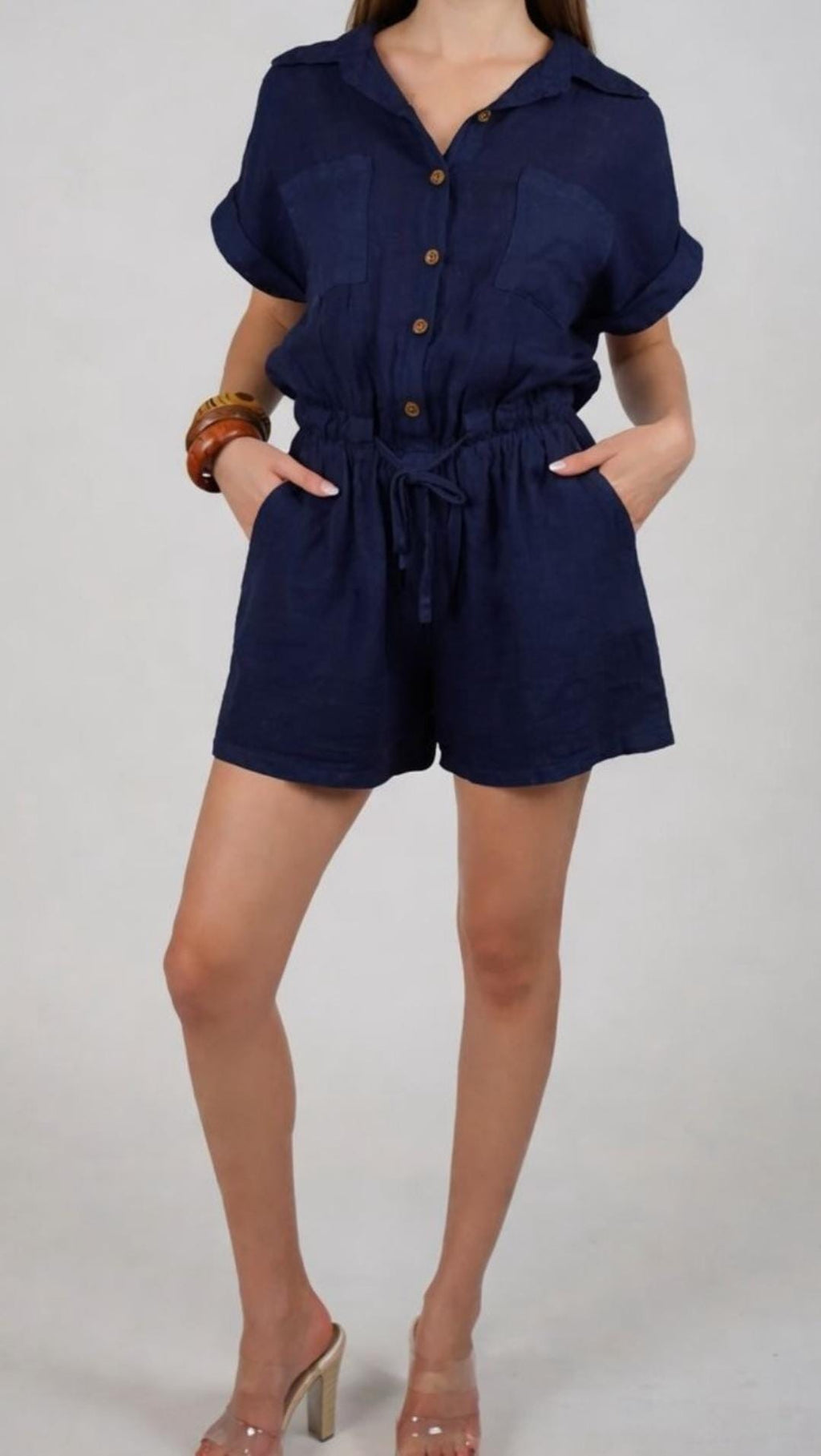 Portofino Linen Romper – Made in Italy 🇮🇹