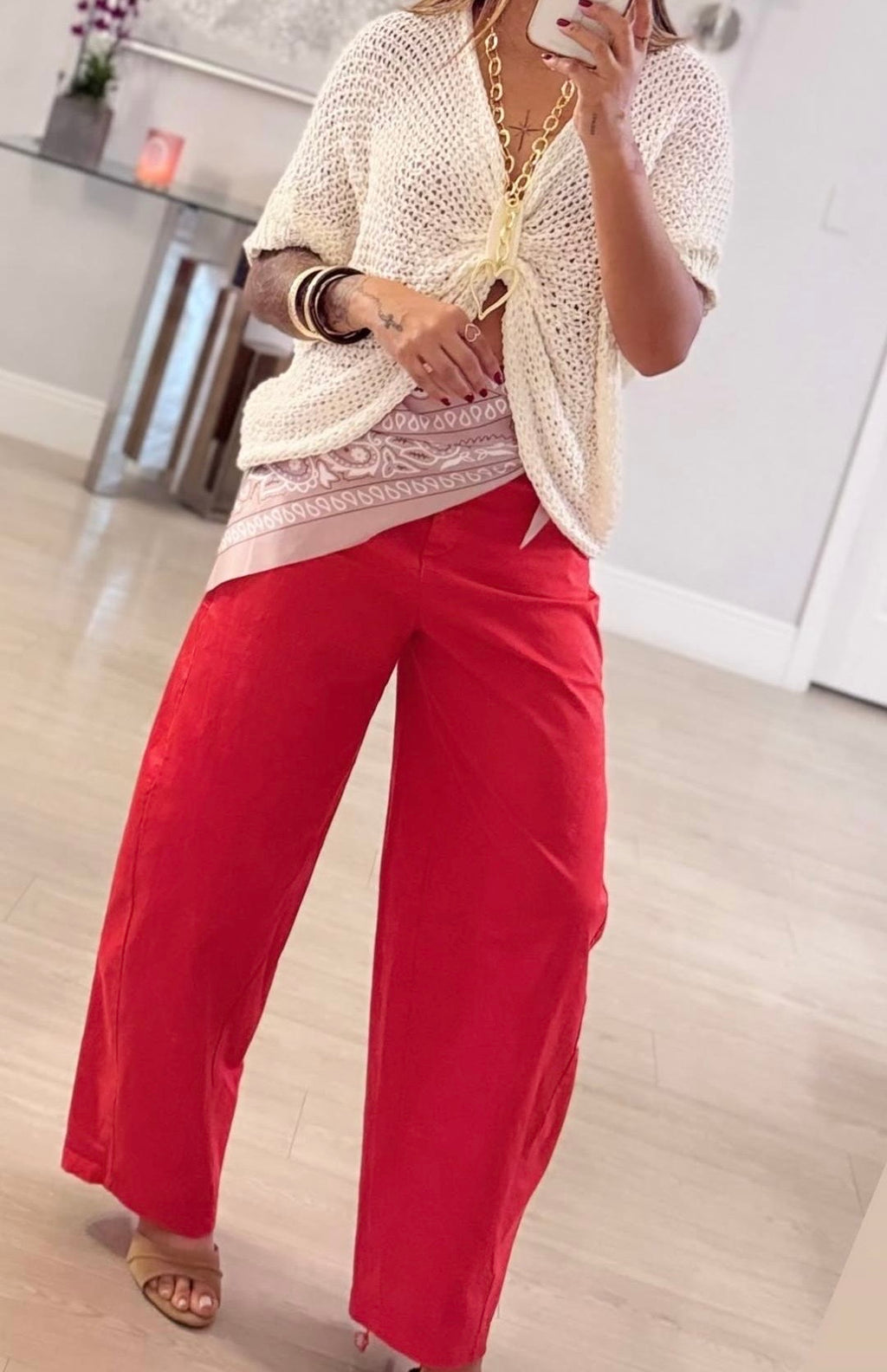 Signature Scarf Barrel Pants 🇮🇹          ✨ Limited Edition Style 🚨