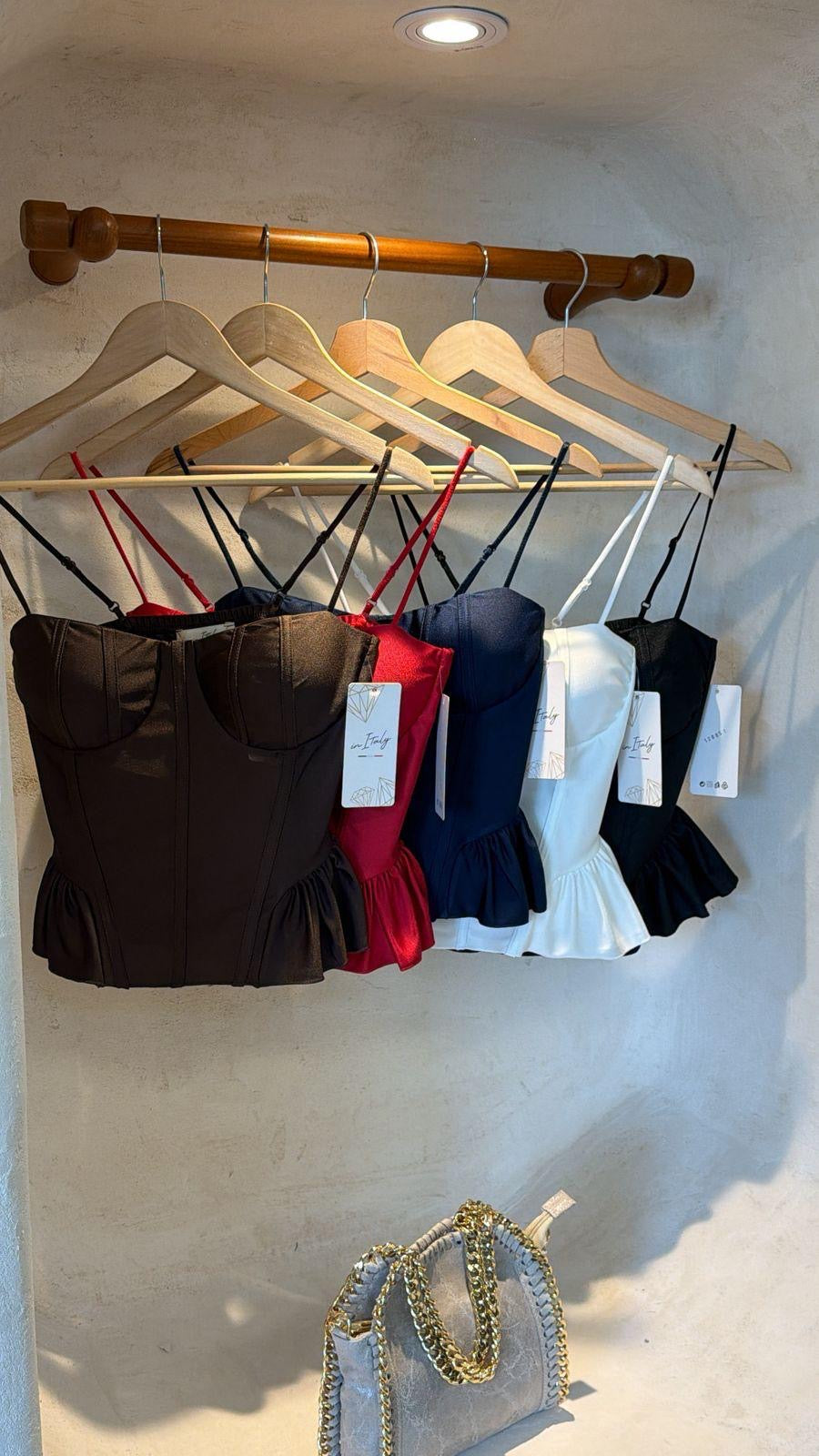 Satin Peplum Top - Made in Italy 🇮🇹