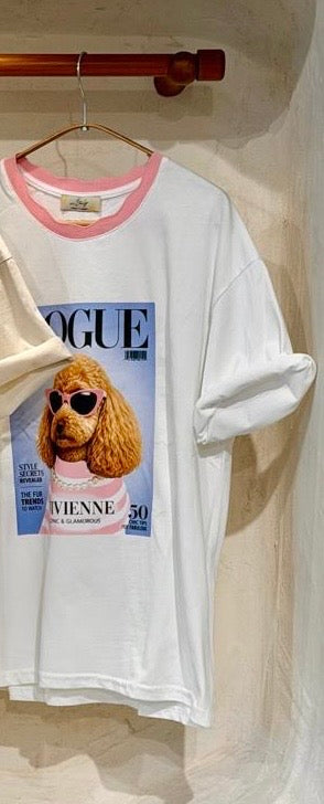 Blush Poodle Tee - Made in Italy