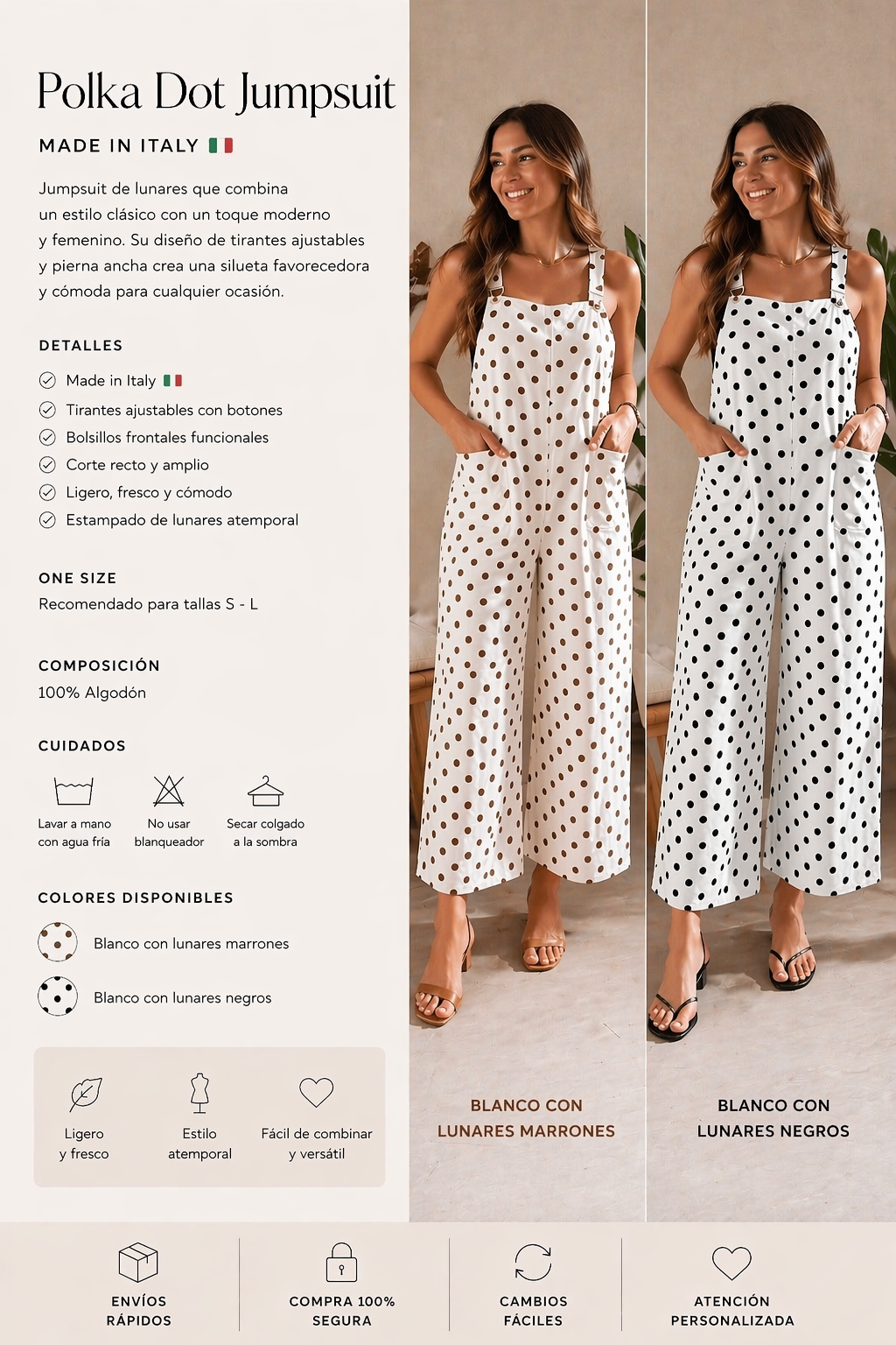 Polka Dot Jumpsuit – Made in Italy 🇮🇹