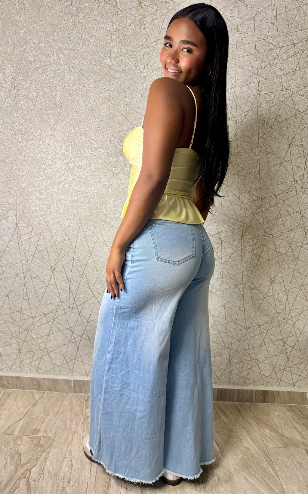 Satin Peplum Top - Made in Italy 🇮🇹