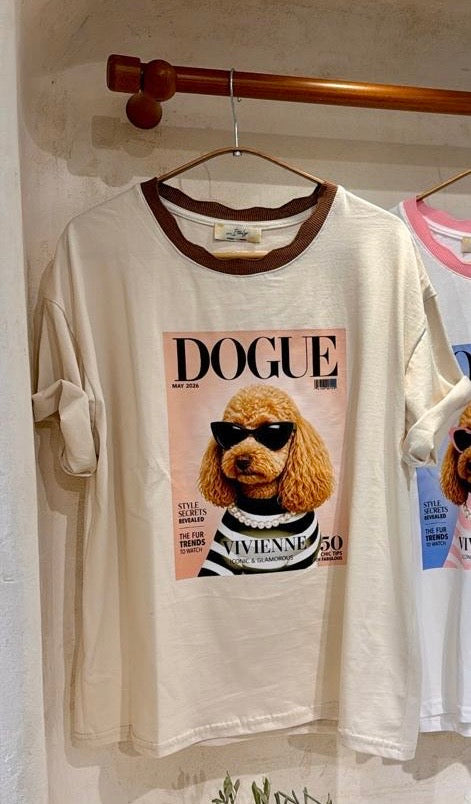 Blush Poodle Tee - Made in Italy