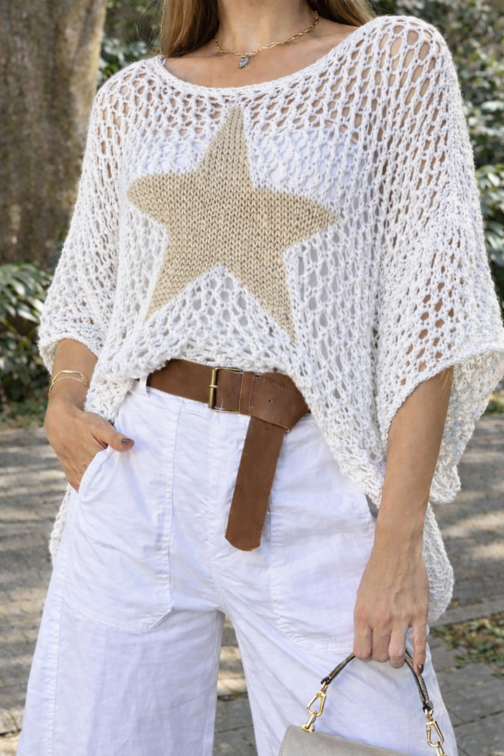 Crochet Golden Star Top - Marca italiana 🇮🇹