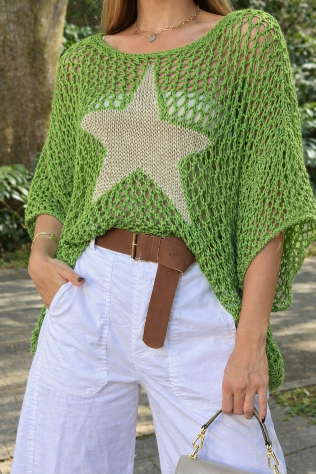 Crochet Golden Star Top - Marca italiana 🇮🇹