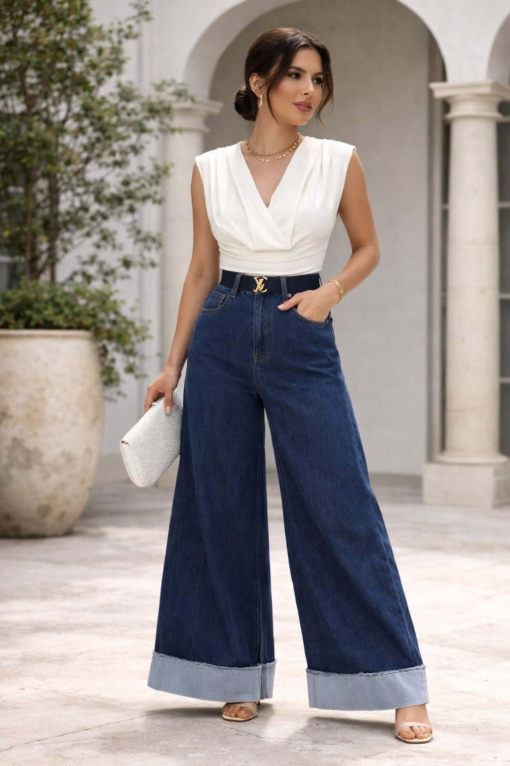 Blue Denim Palazzo Luxe - 🇮🇹