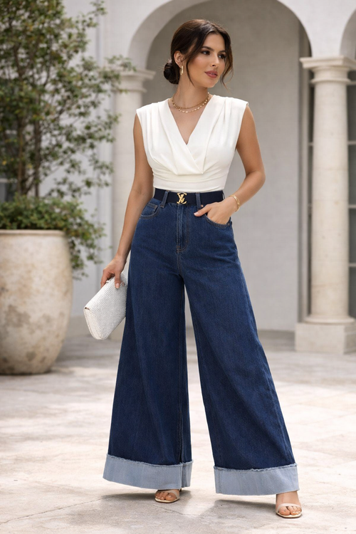 Blue Denim Palazzo Luxe - 🇮🇹