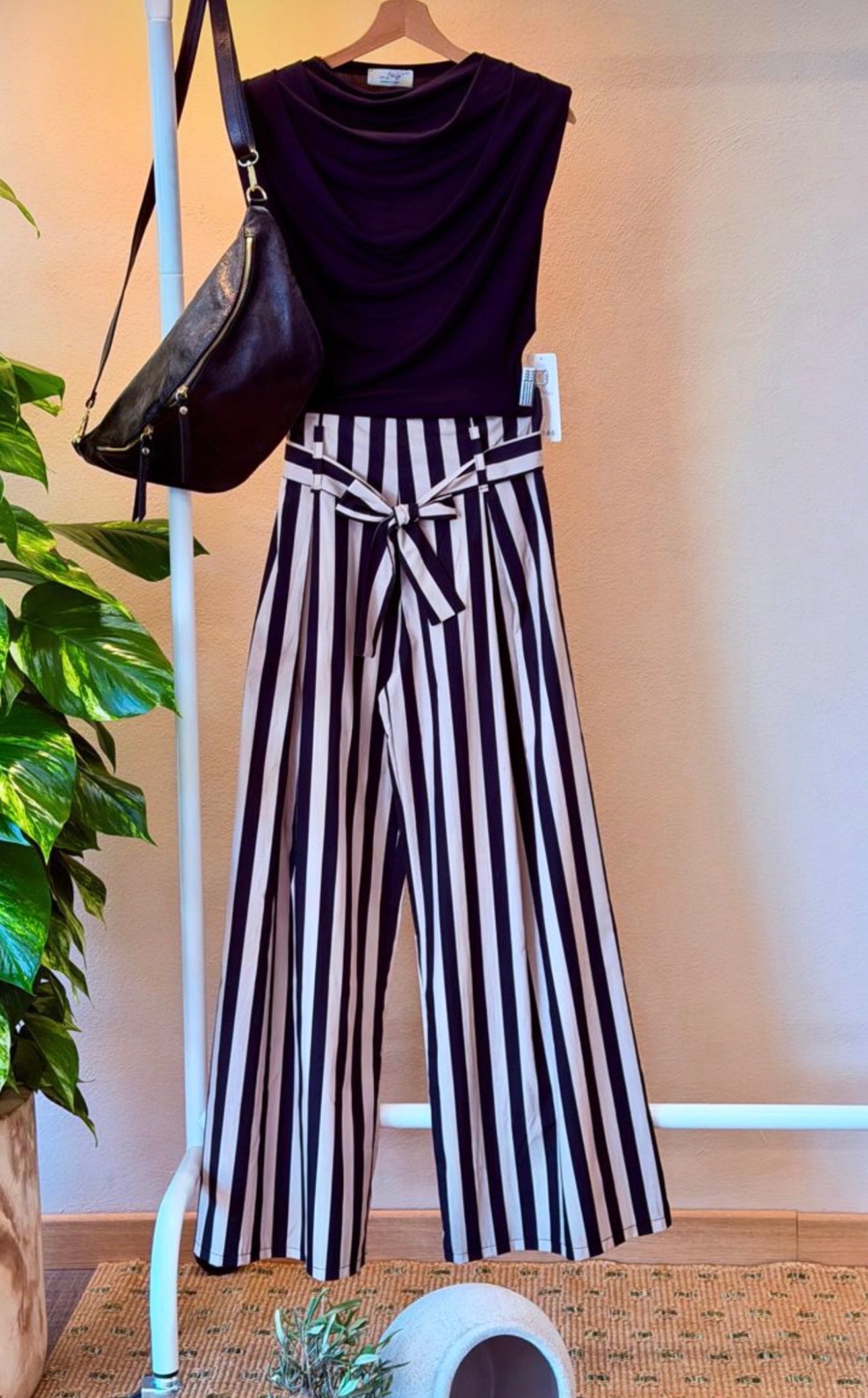 Belted Striped Pants – Made in Italy 🇮🇹