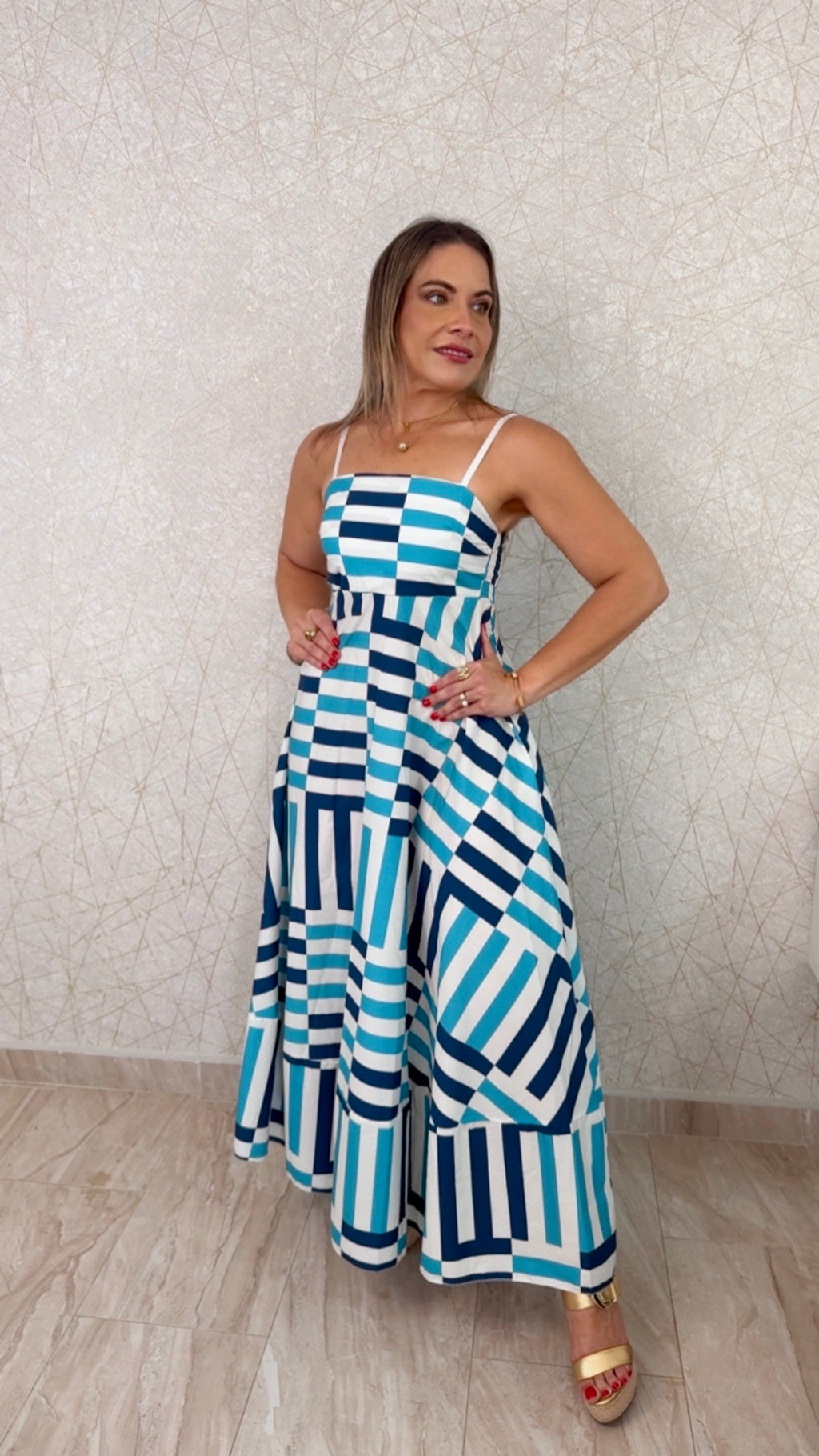 Capri Geometry Dress - Made in Italy 🇮🇹