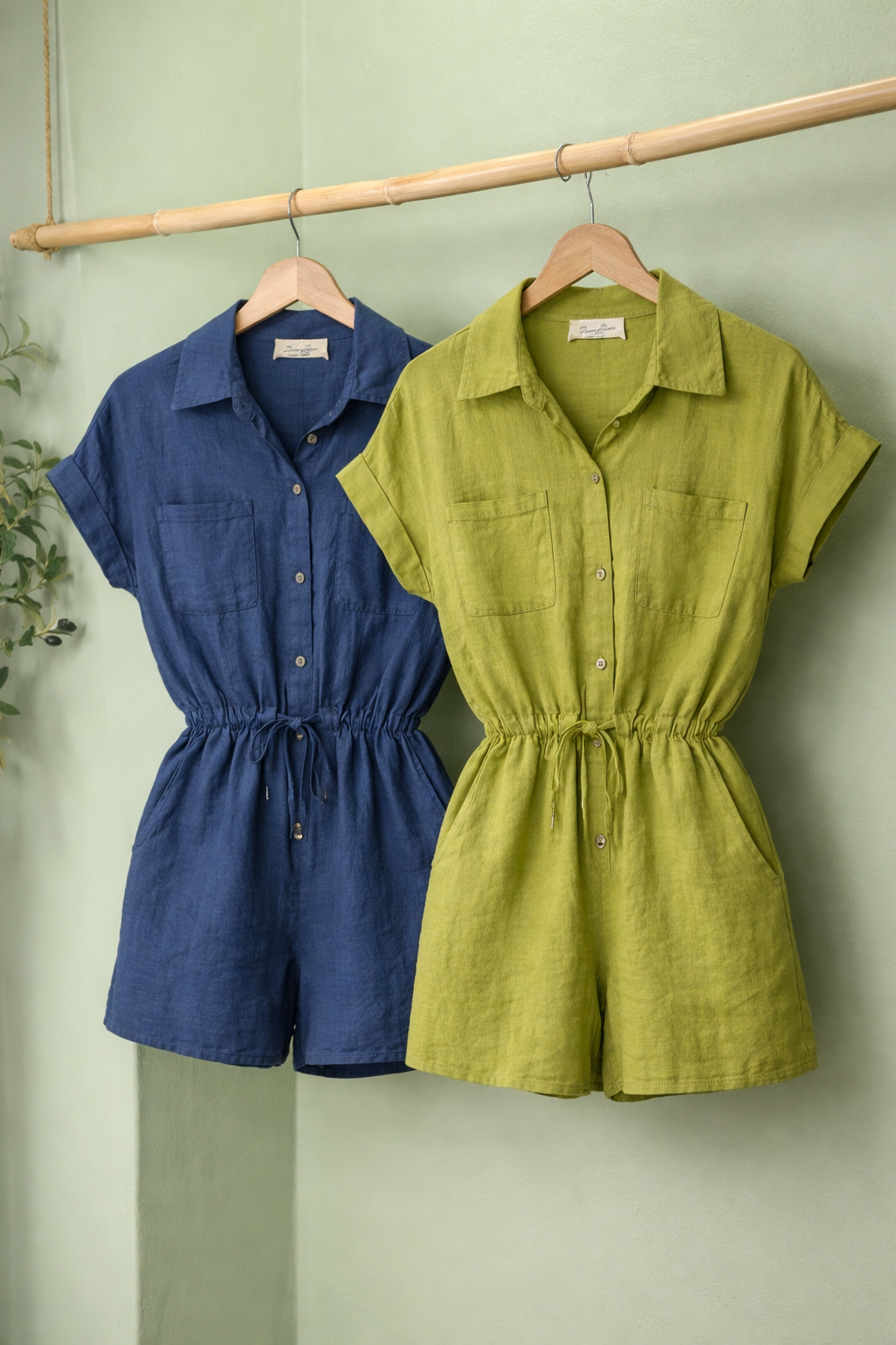 Portofino Linen Romper – Made in Italy 🇮🇹