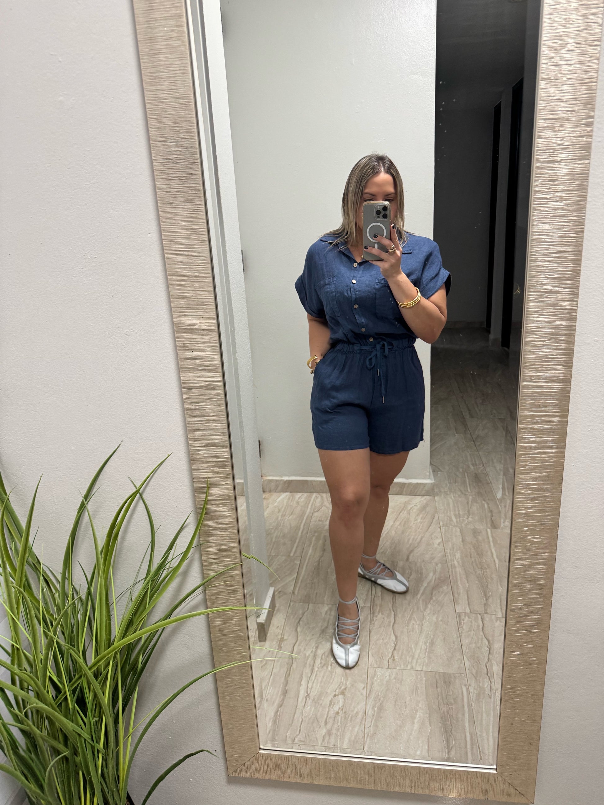 Portofino Linen Romper – Made in Italy 🇮🇹