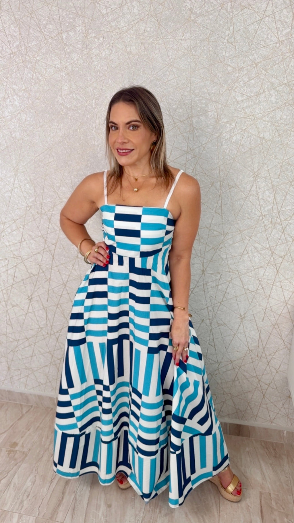 Capri Geometry Dress - Made in Italy 🇮🇹