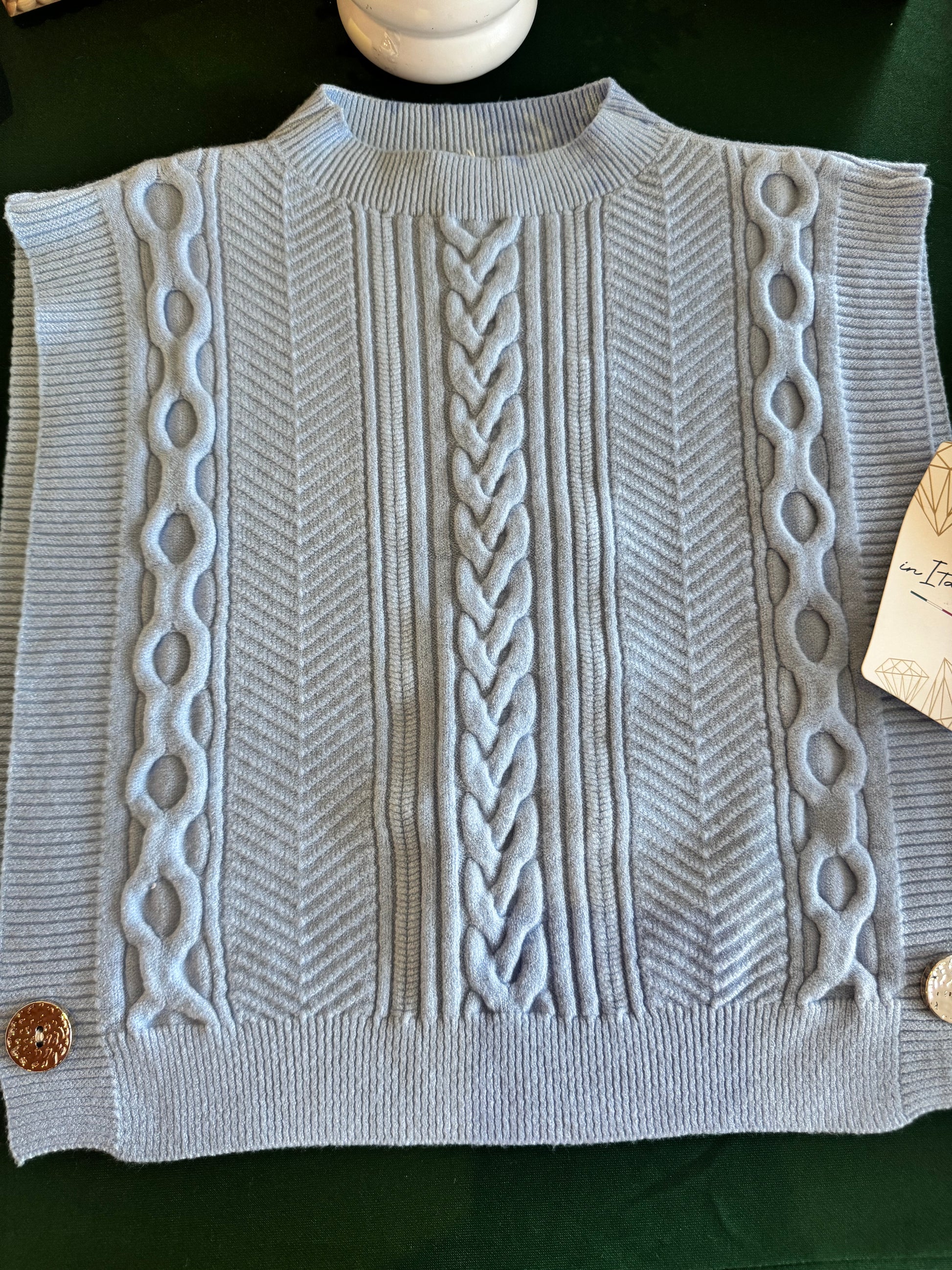 Capri Cable Knit Vest – Marca Italiana 🇮🇹