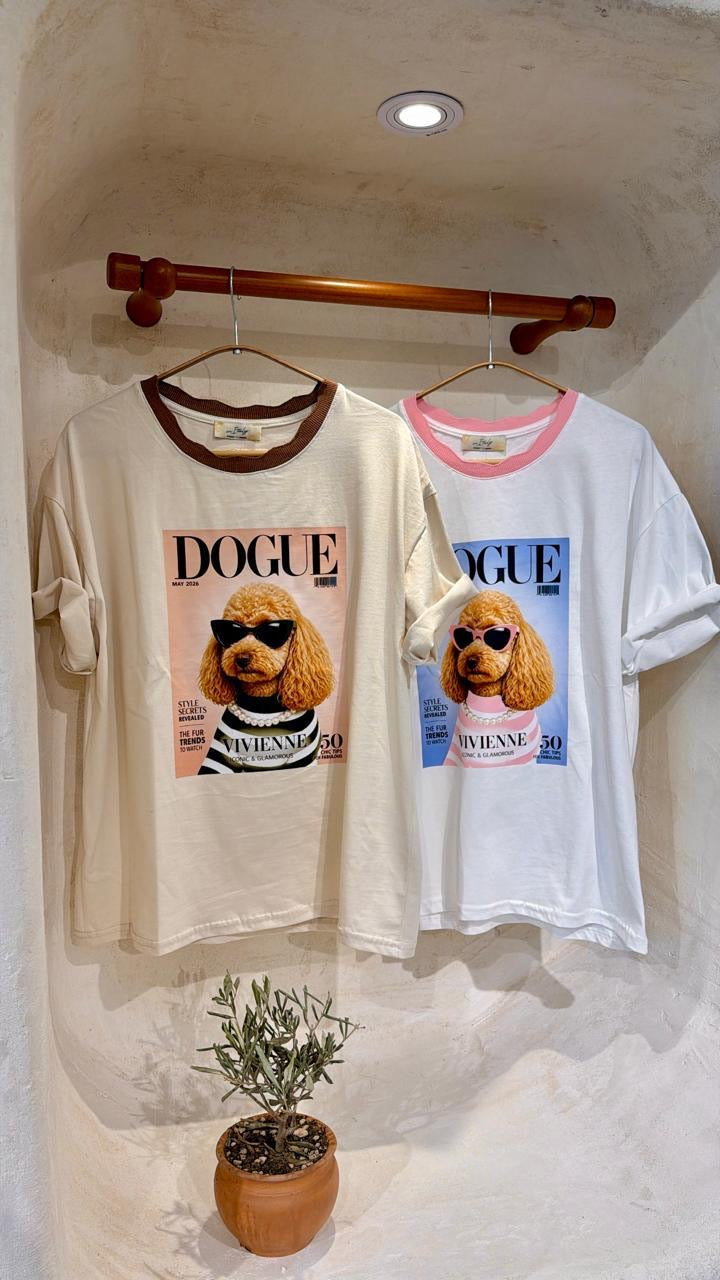 Blush Poodle Tee - Made in Italy