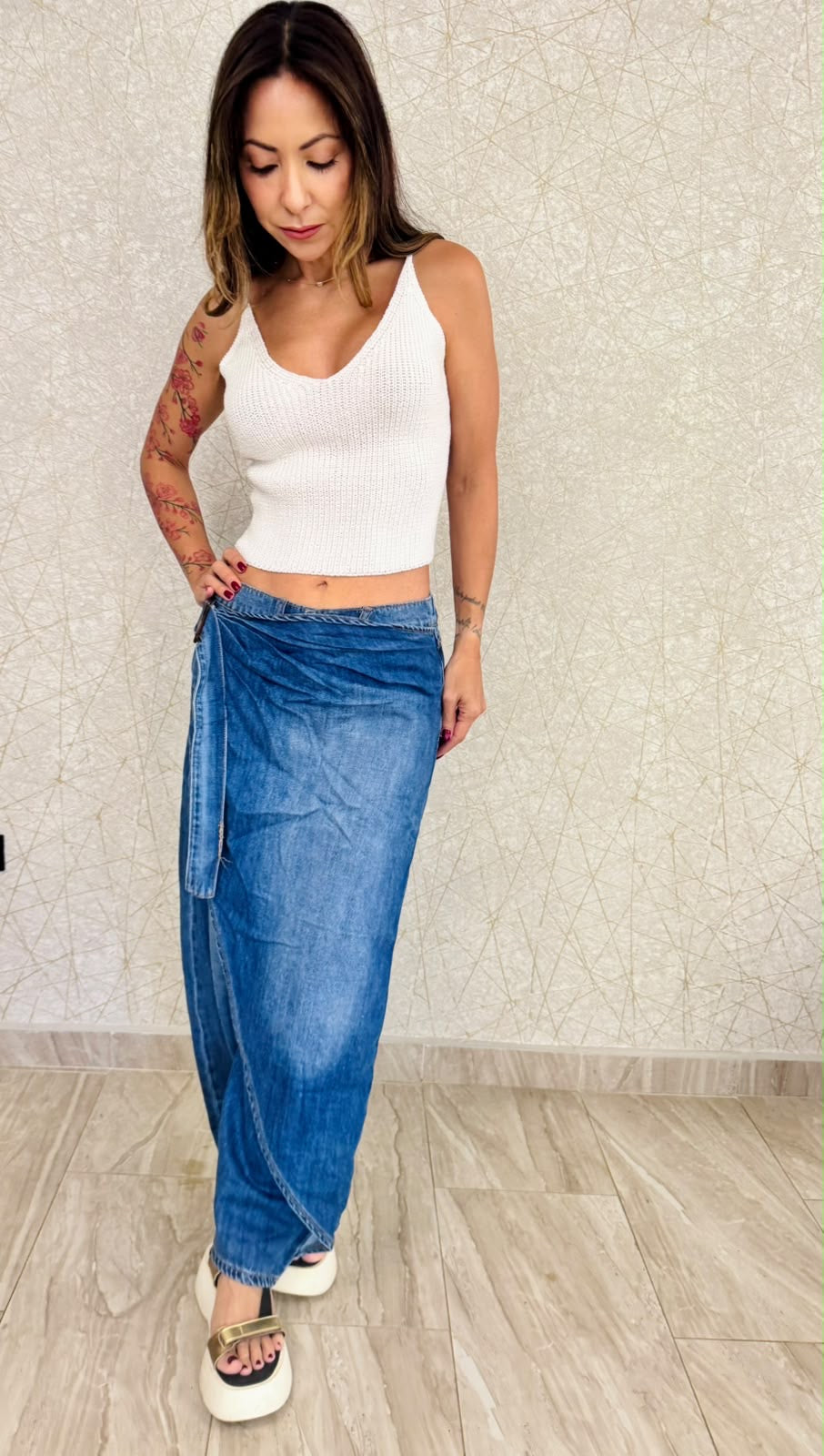Buckle Wrap Jeans - Marca Italiana 🇮🇹