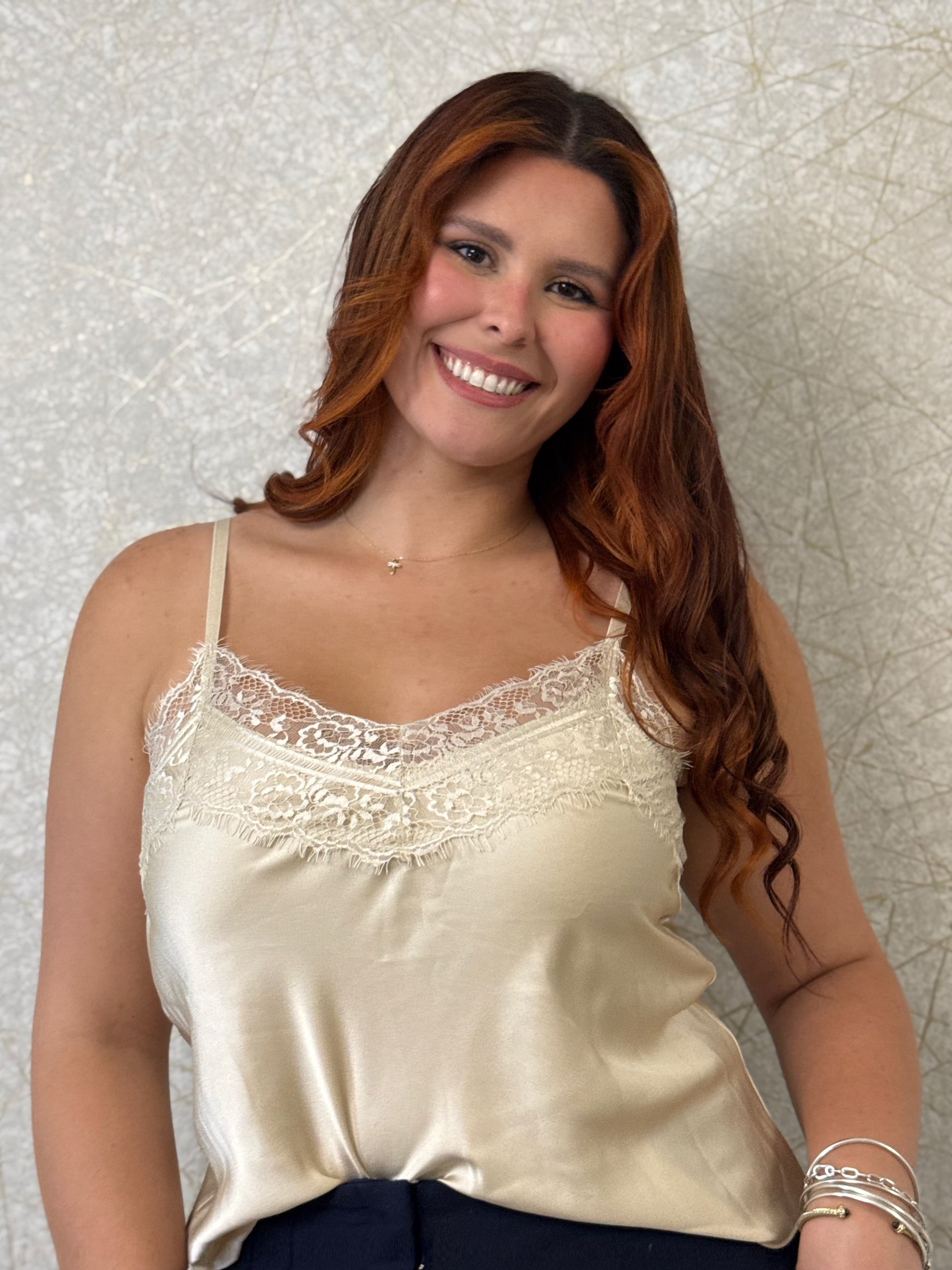 Lace Satin Top – Made in Italy 🇮🇹