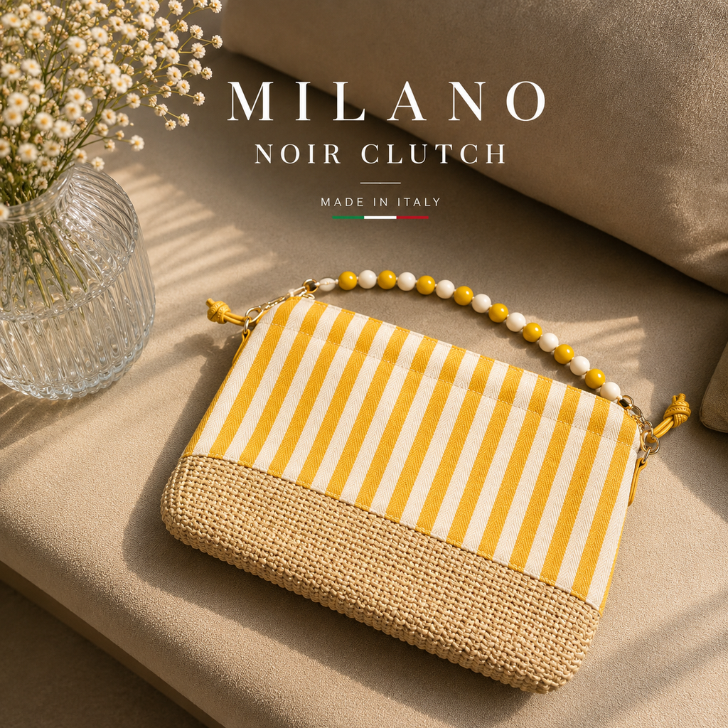 Milano Noir Clutch - Made in Italy 🇮🇹