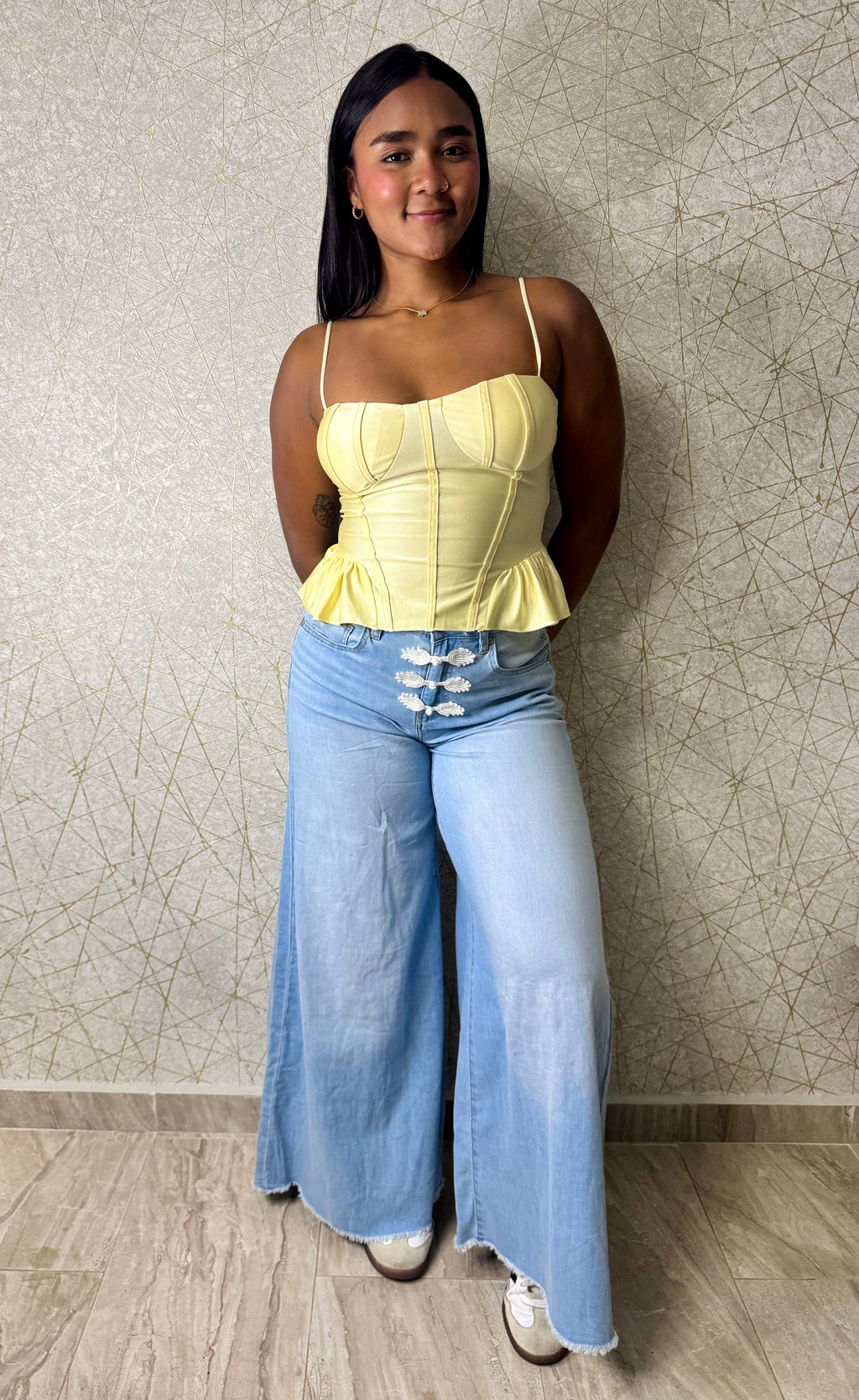 Satin Peplum Top - Made in Italy 🇮🇹