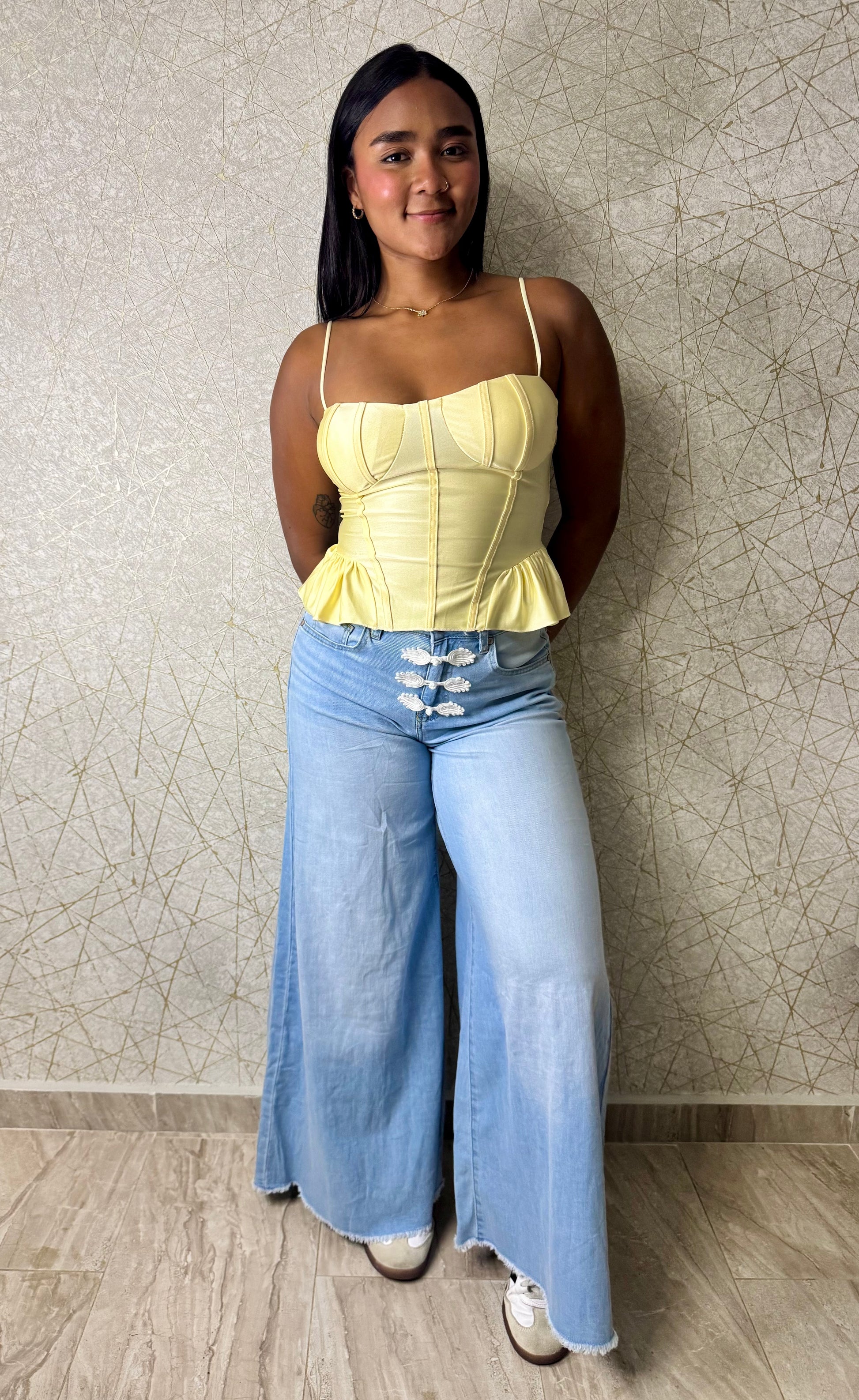 Satin Peplum Top - Made in Italy 🇮🇹