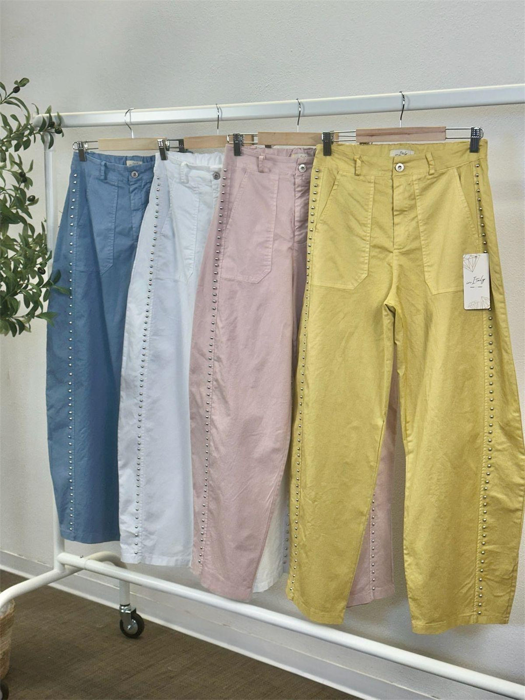 Barrel Pants with Studs