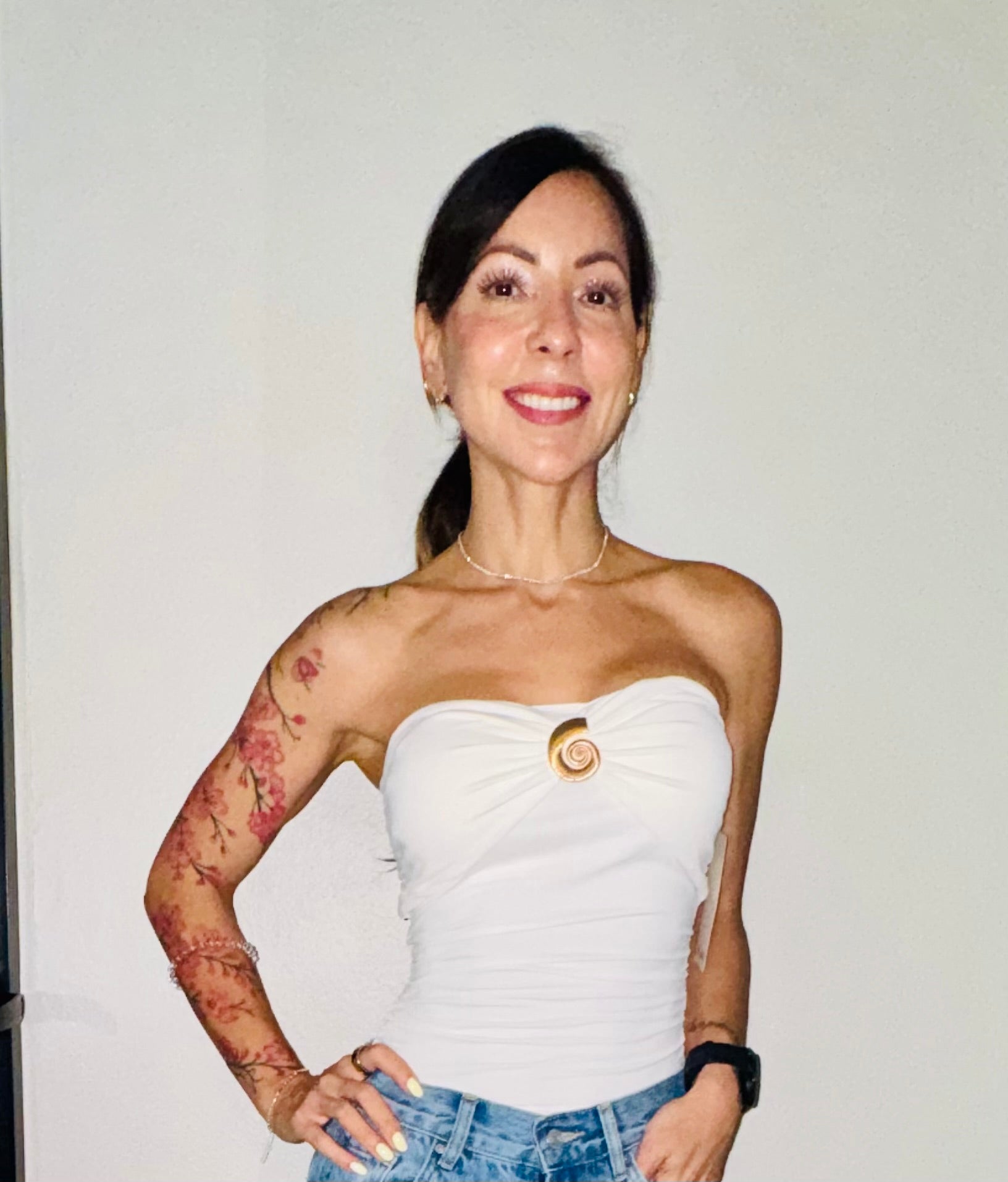 Strapless Shell Top