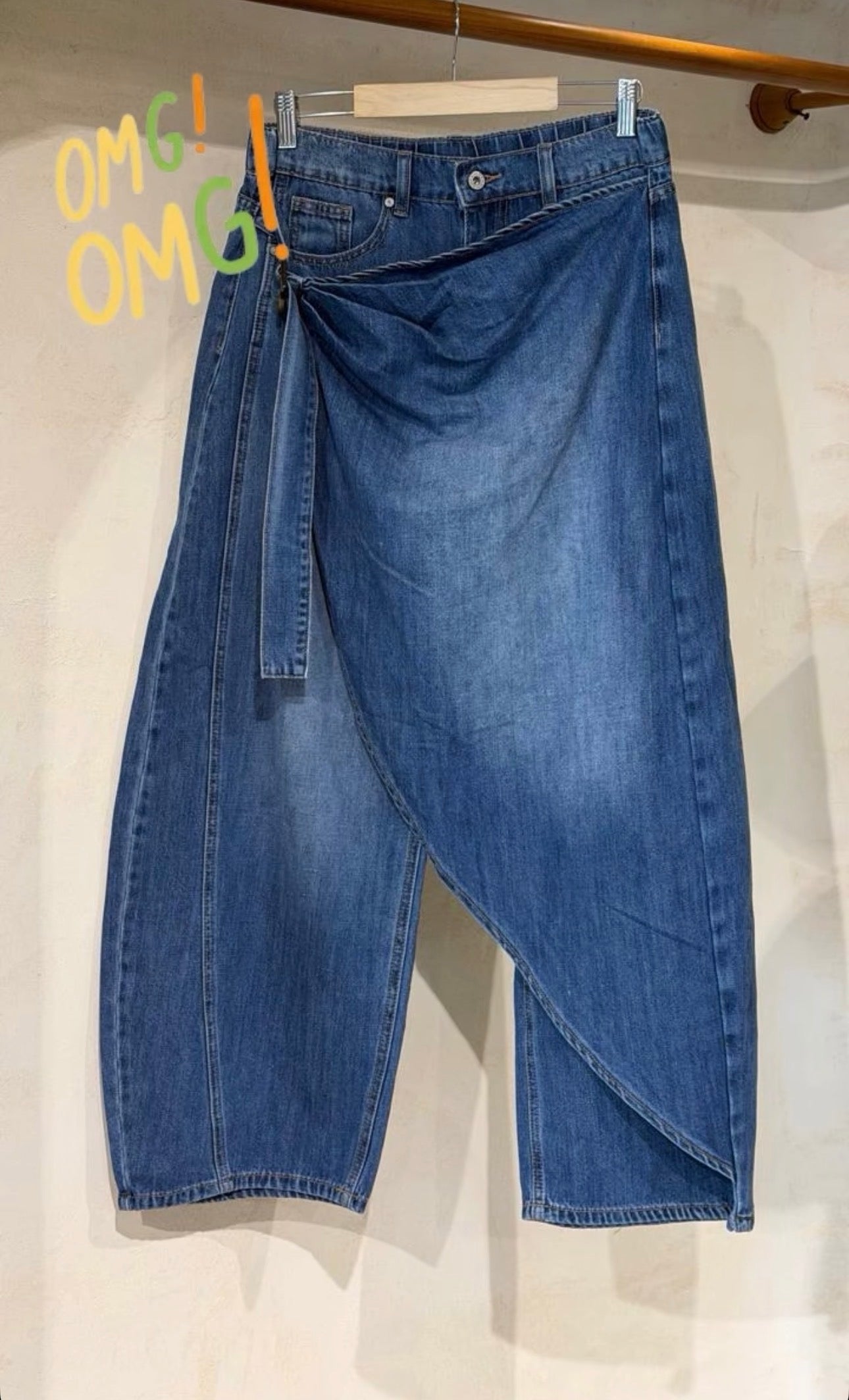 Fiorella Draped Jeans - Marca Italiana 🇮🇹
