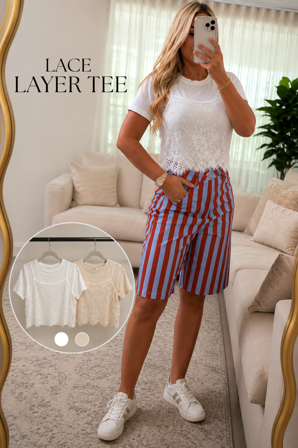 Lace Layer Tee - Marca Italiana 🇮🇹