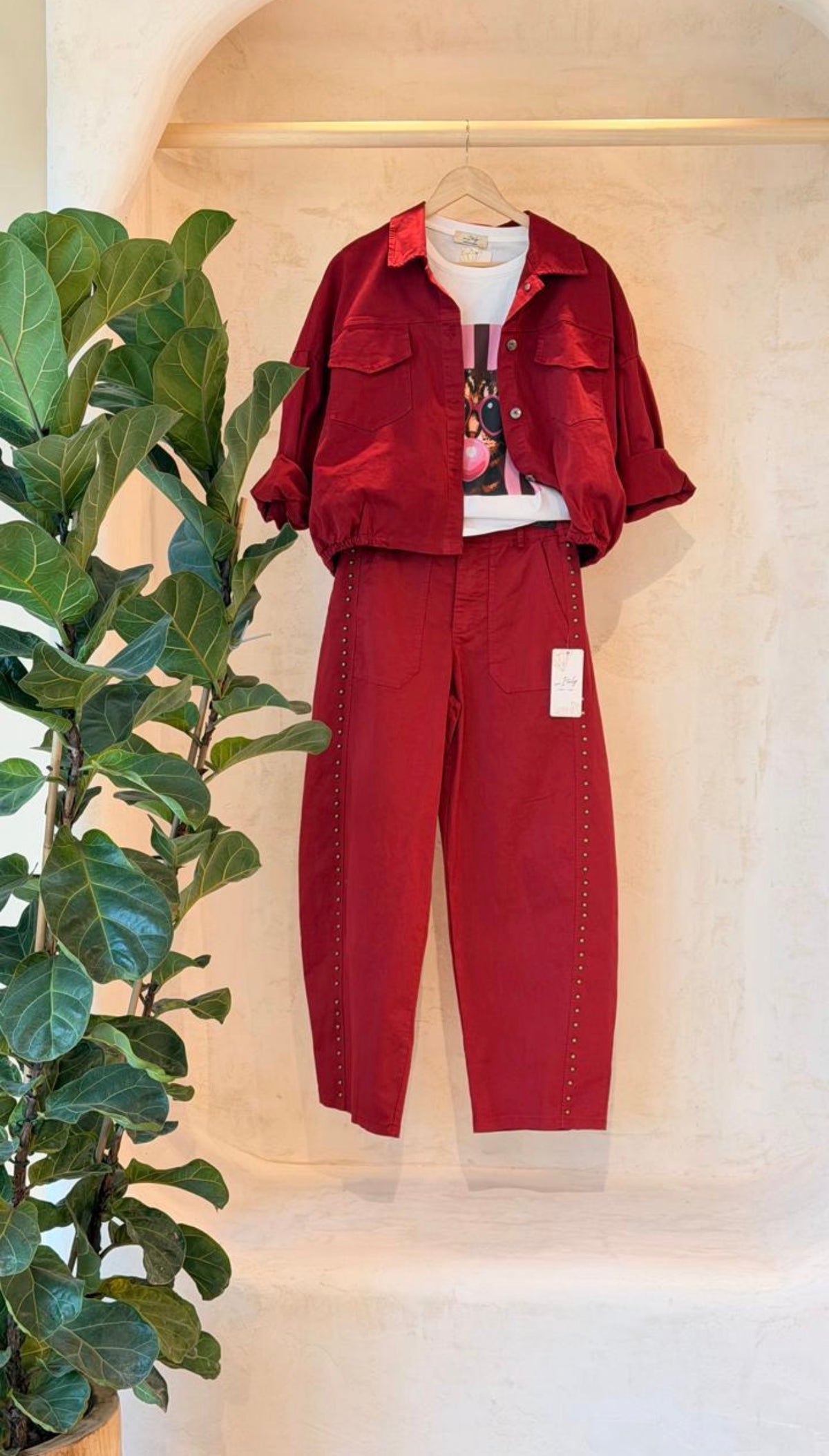 Barrel Pants with Studs