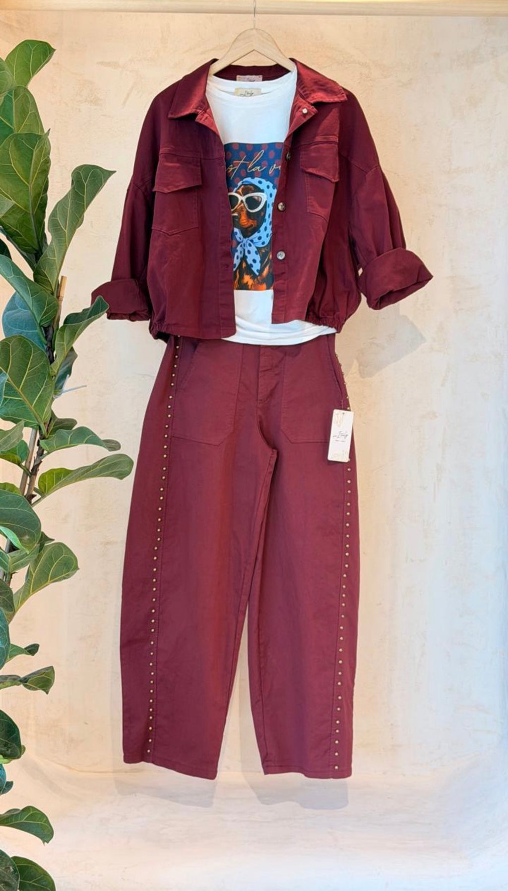 Barrel Pants with Studs