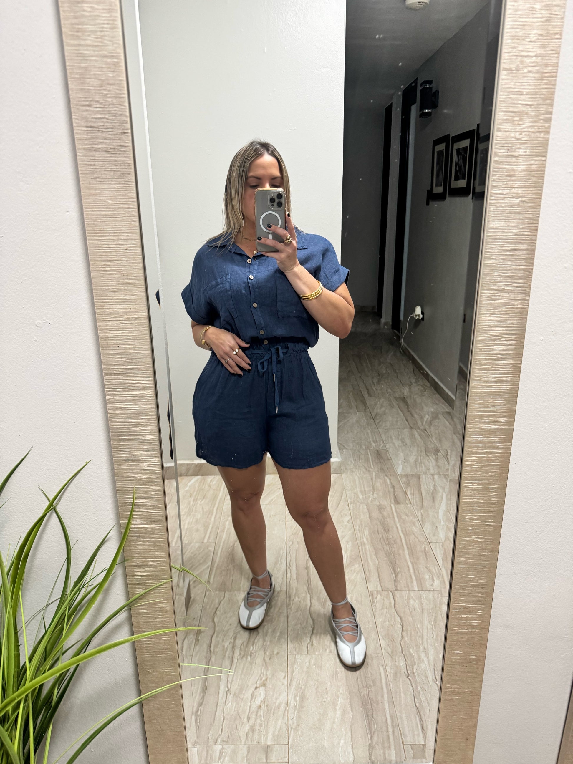 Portofino Linen Romper – Made in Italy 🇮🇹