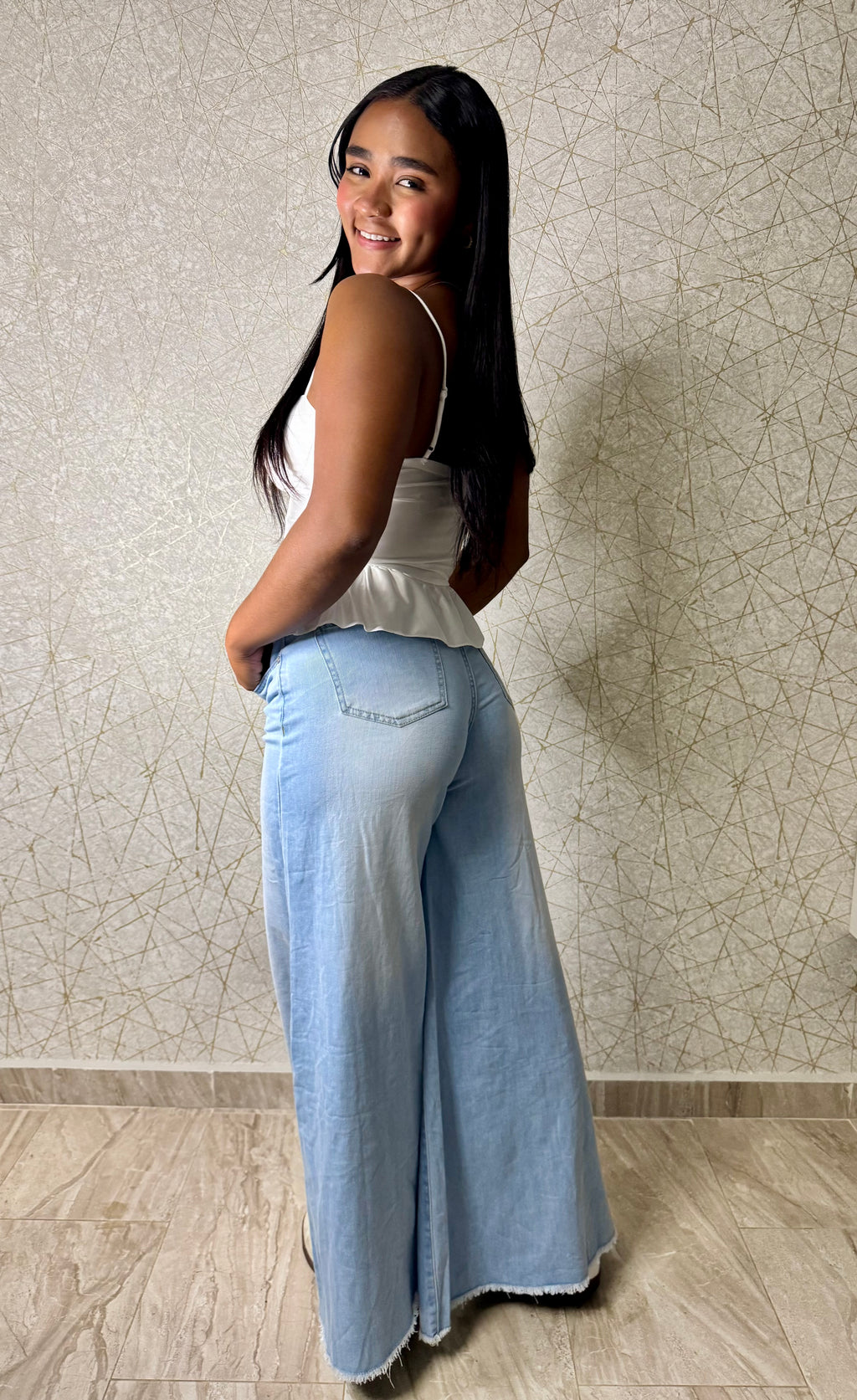 Satin Peplum Top - Made in Italy 🇮🇹