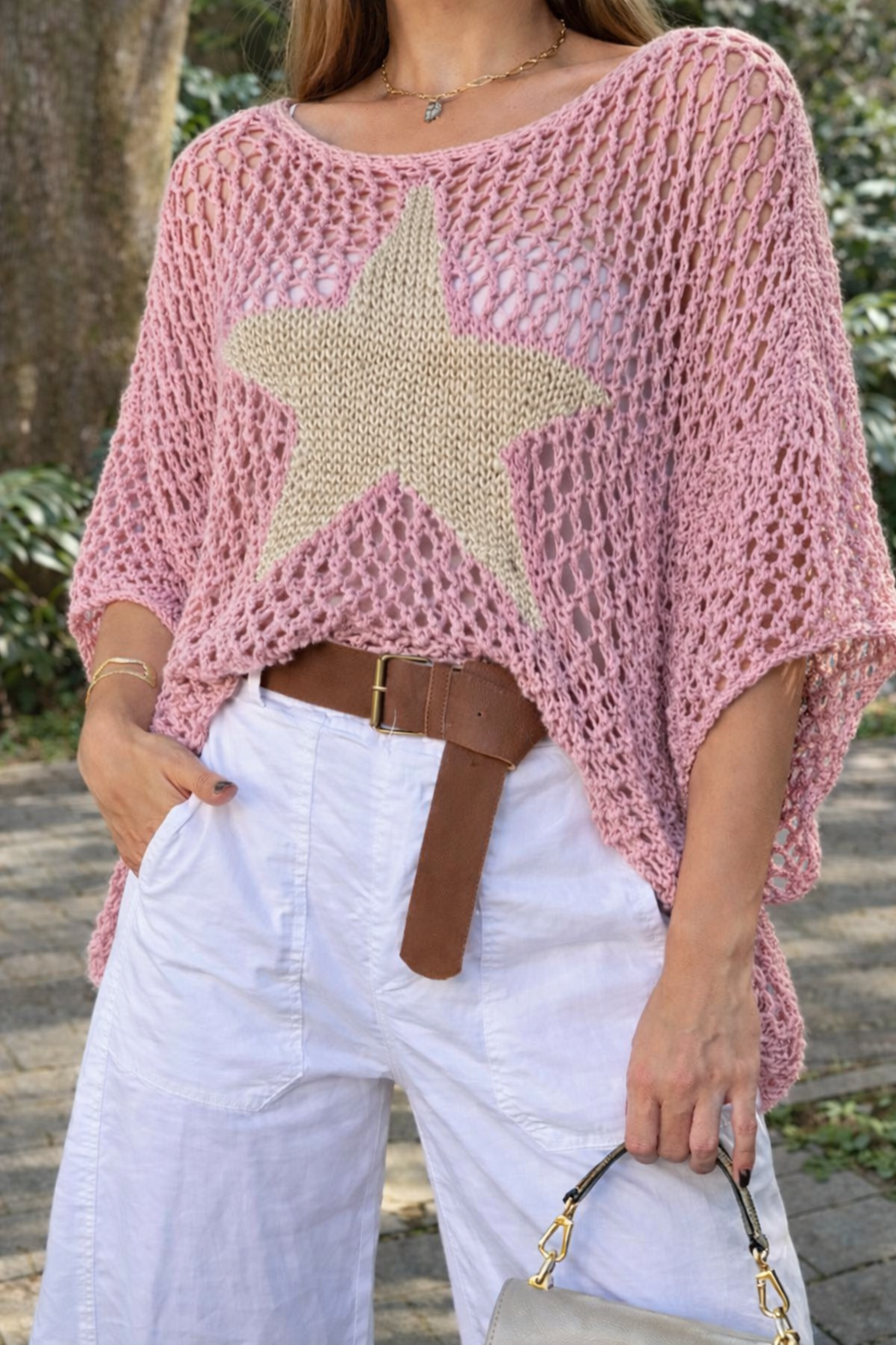 Crochet Golden Star Top - Marca italiana 🇮🇹