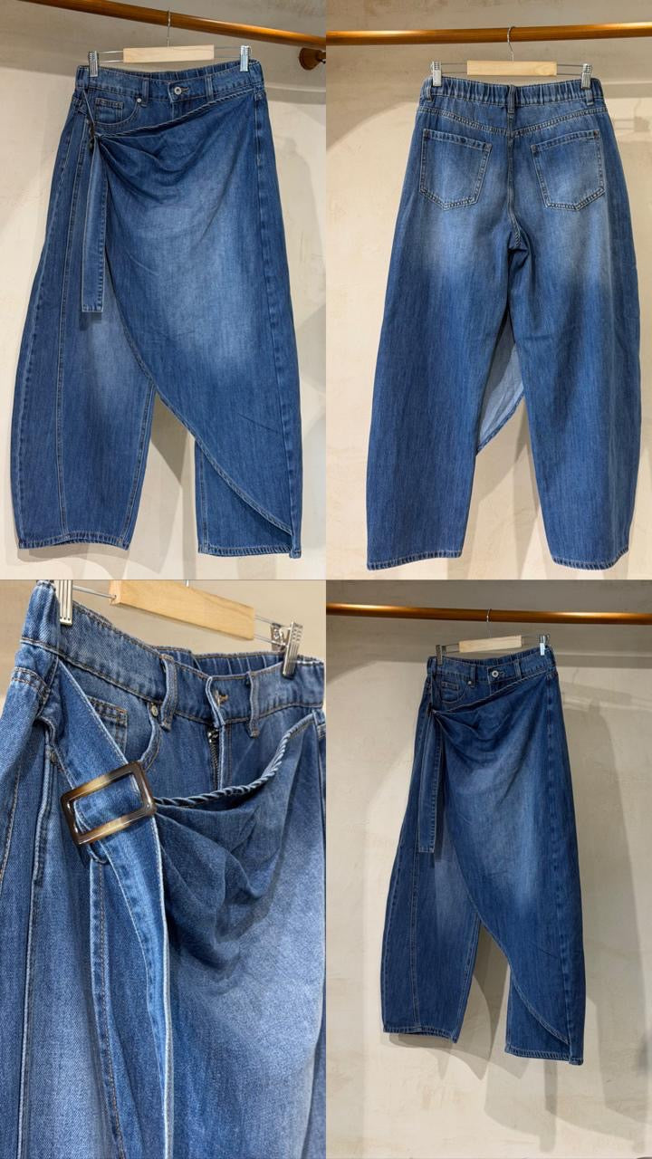Fiorella Draped Jeans - Marca Italiana 🇮🇹