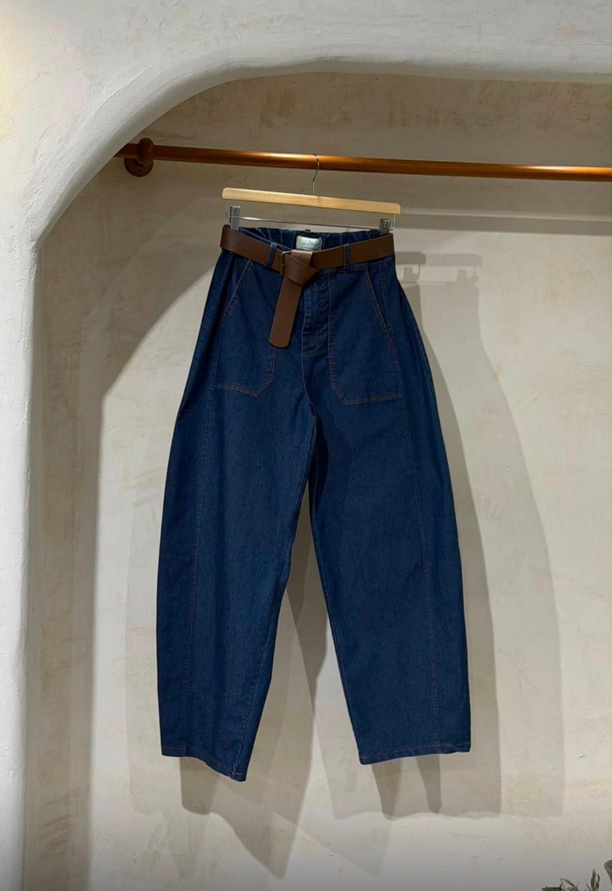 Denim Barrel Jeans Dark Blue- Marca Italiana