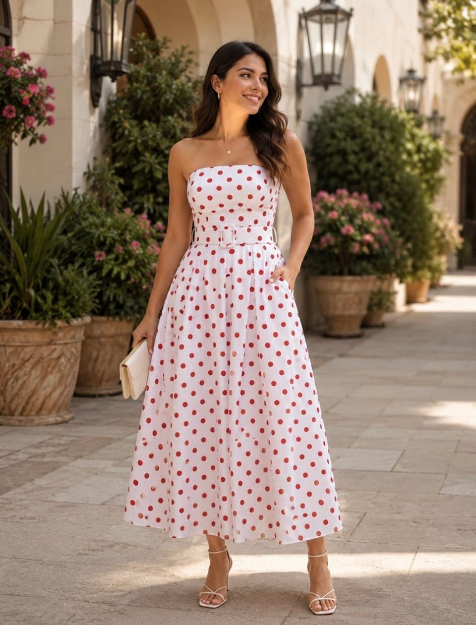 Polka Belle Midi Dress – Made in Italy 🇮🇹