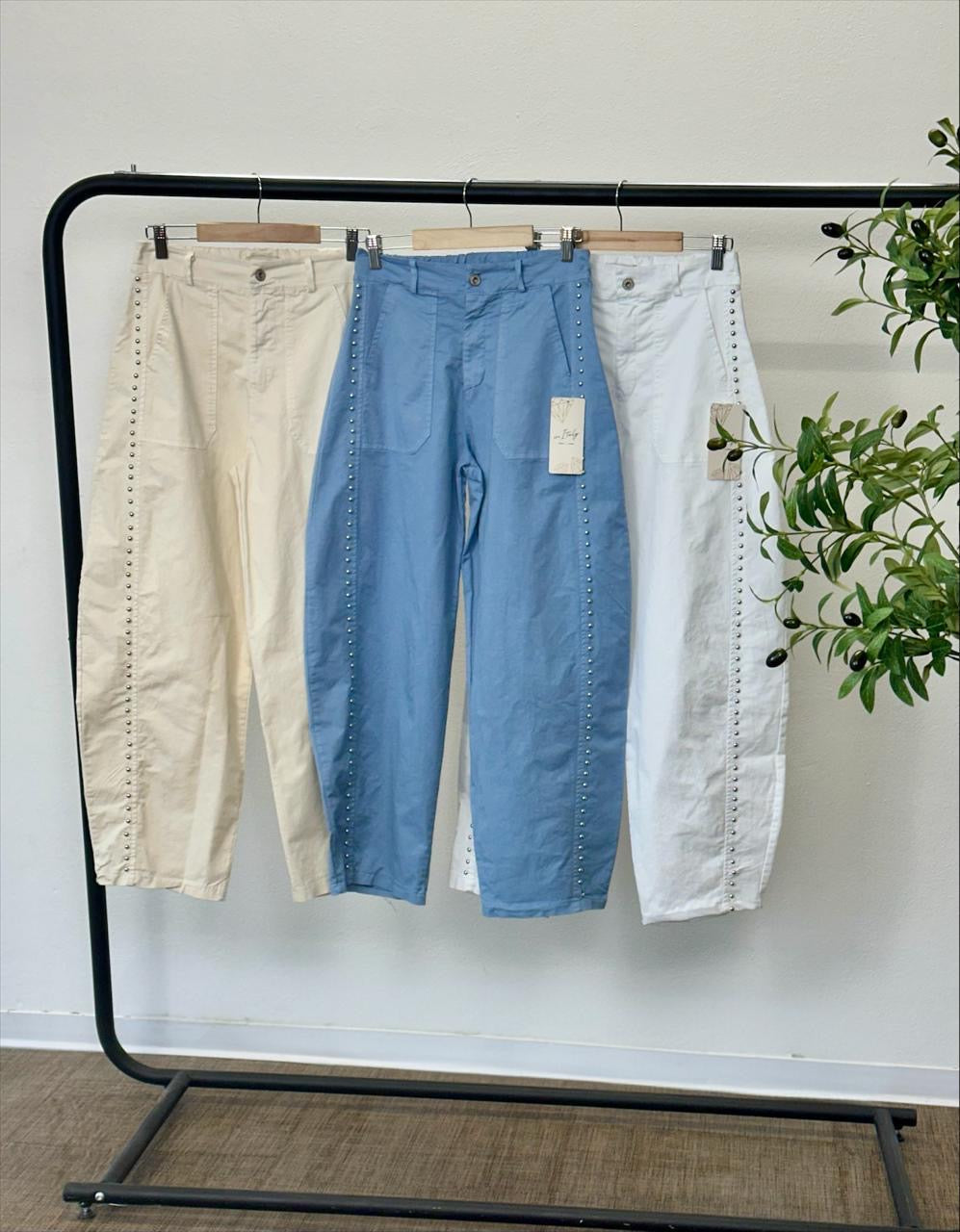 Barrel Pants with Studs