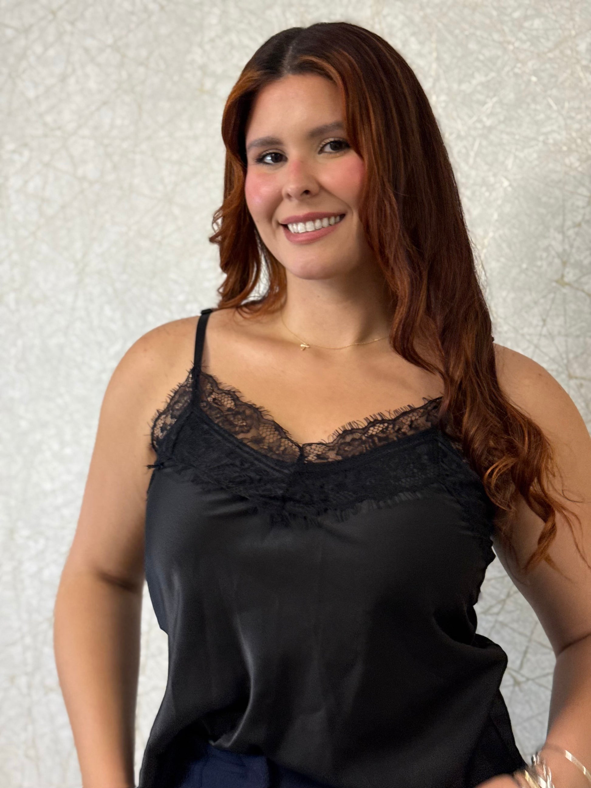 Lace Satin Top – Made in Italy 🇮🇹