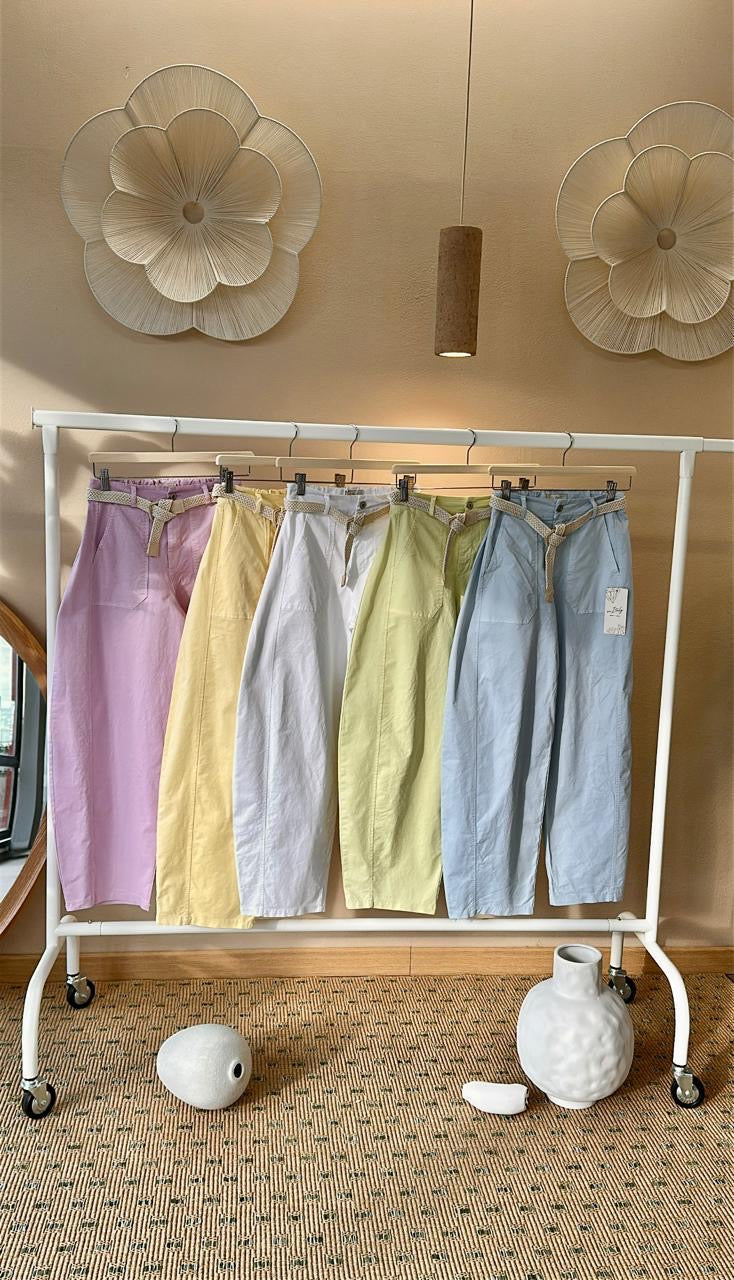 Gabardine Barrel Pants - Made in Italy 🇮🇹