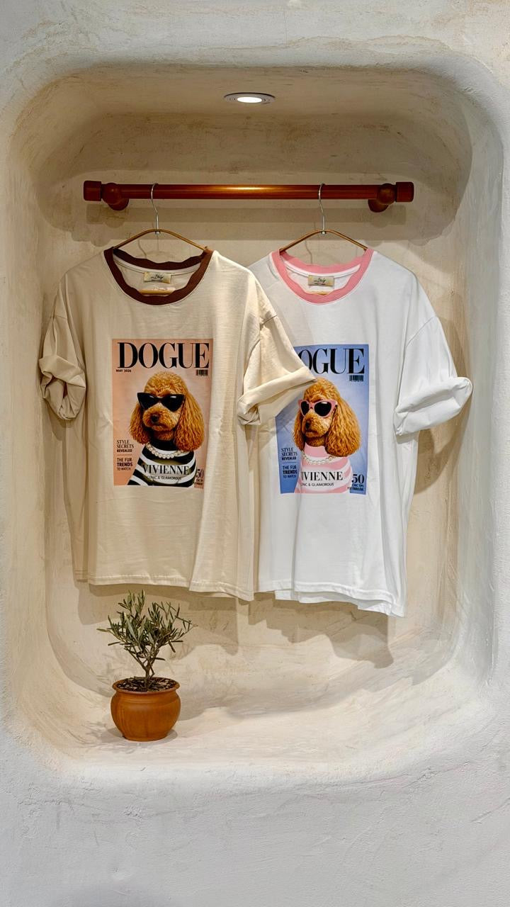 Blush Poodle Tee - Made in Italy