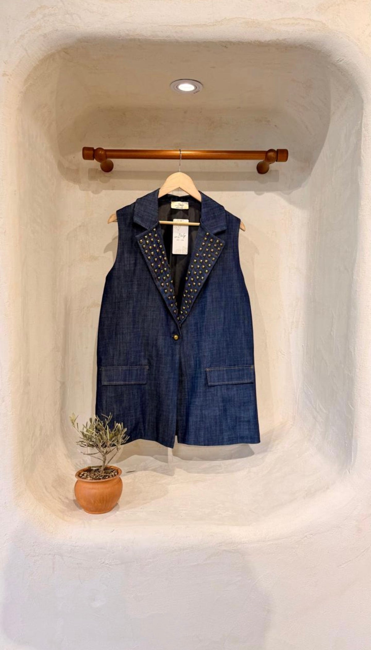Denim Gilet(One Size) - Marca Italiana 🇮🇹