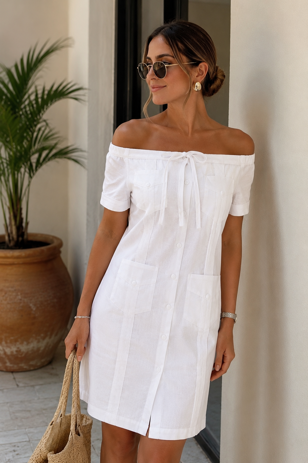 Isola Guayabera Dress 🤍