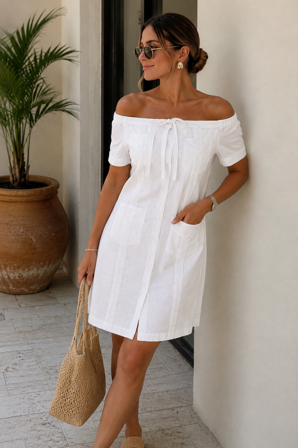 Isola Guayabera Dress 🤍
