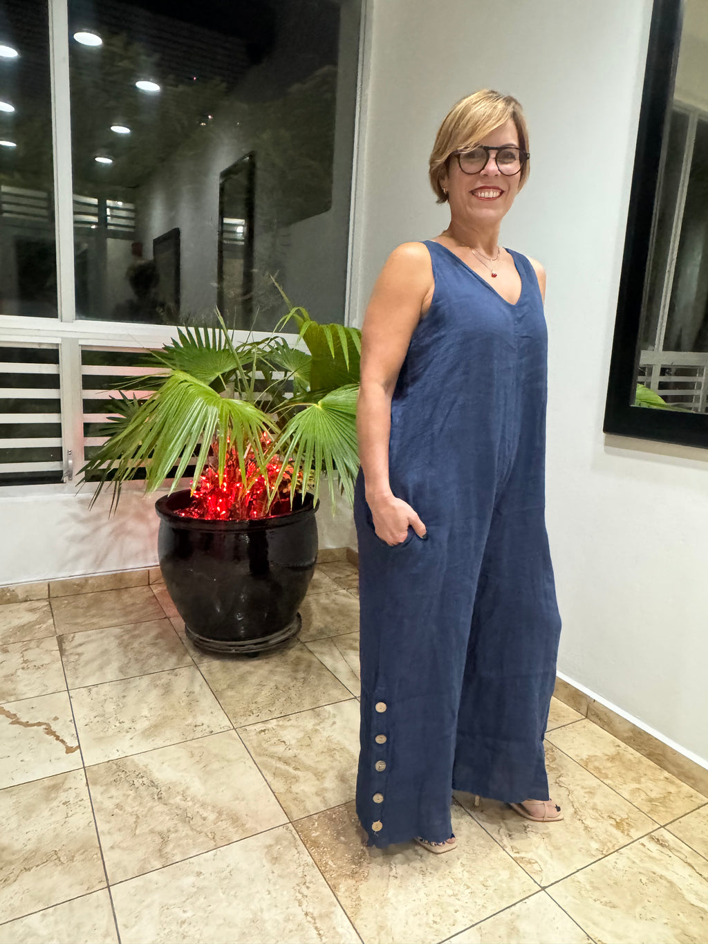 Linen Long Jumpsuit