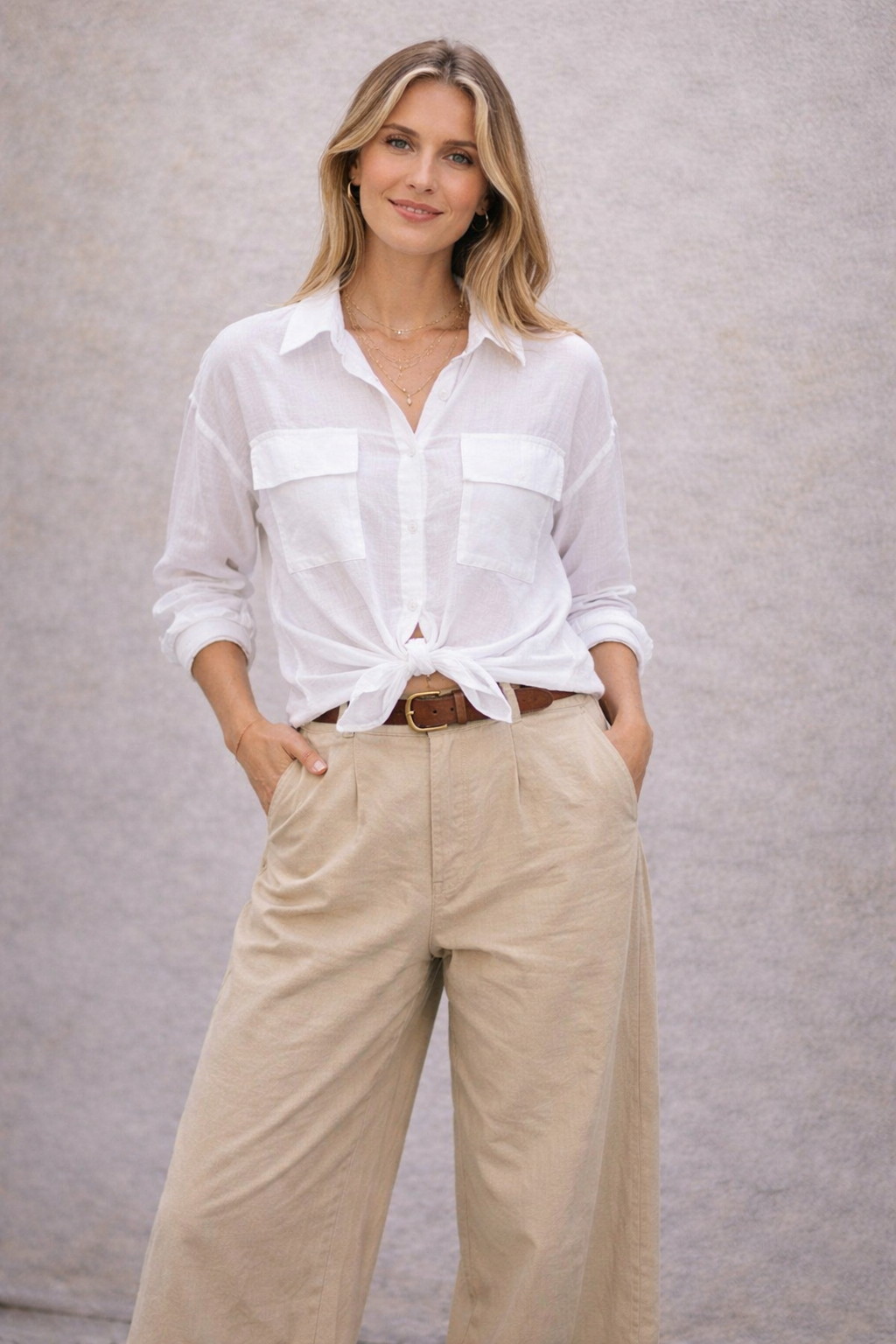 LUMINA Linen Long Sleeve Shirt – Marca Italiana 🇮🇹 | One Size