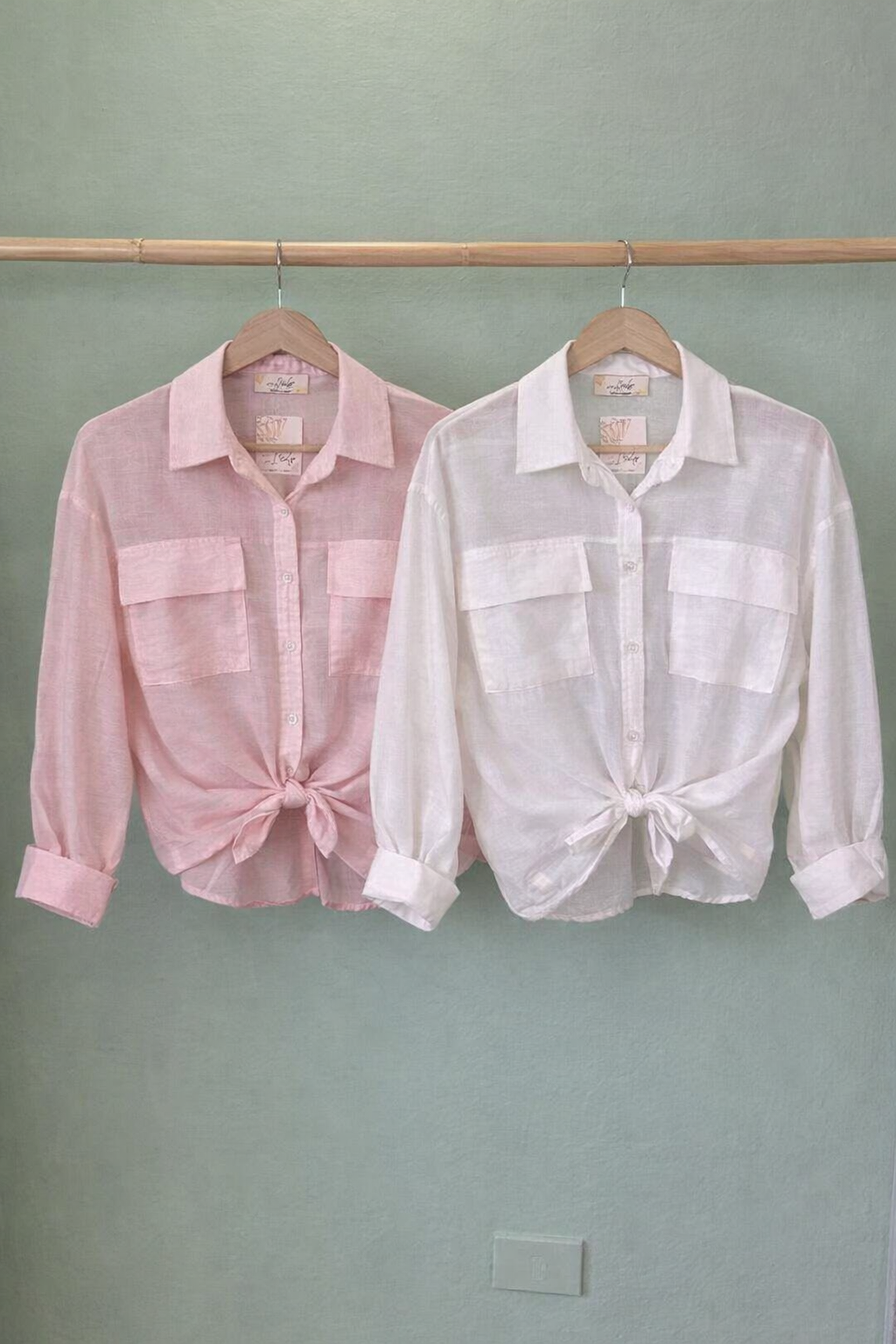 LUMINA Linen Long Sleeve Shirt – Marca Italiana 🇮🇹 | One Size